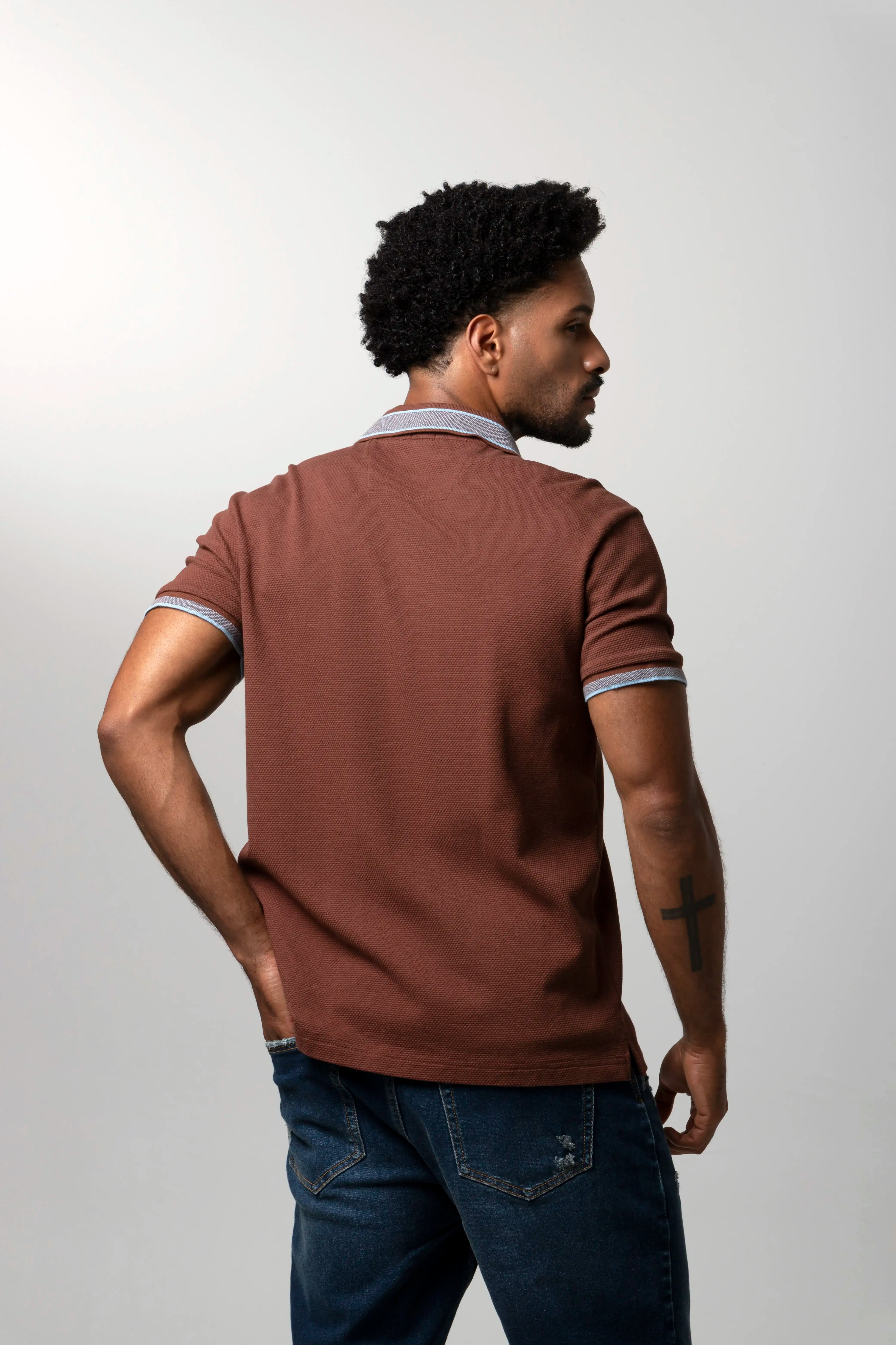 POLO MANGA CORTA COLOR BRUNETTE