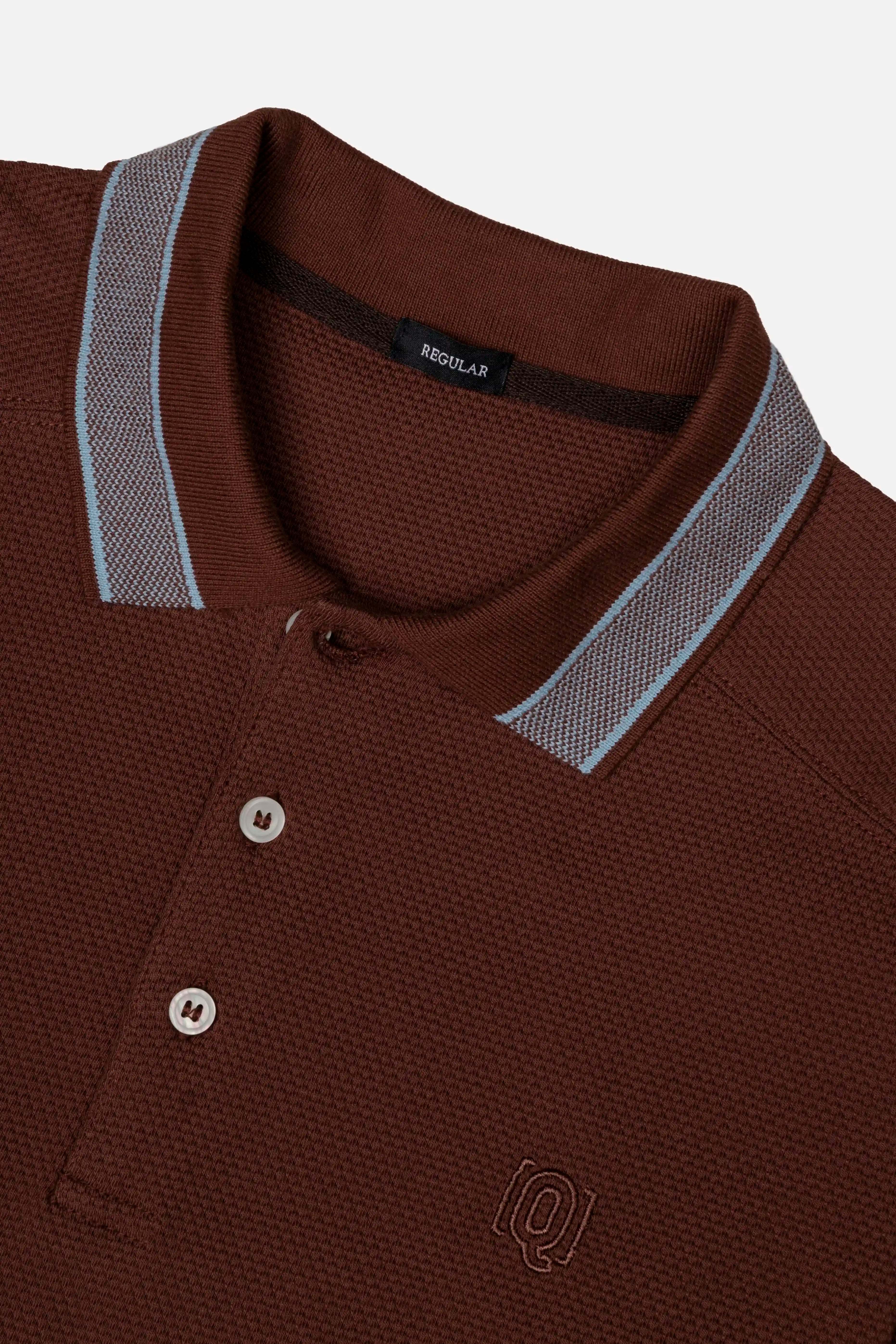 POLO MANGA CORTA COLOR BRUNETTE