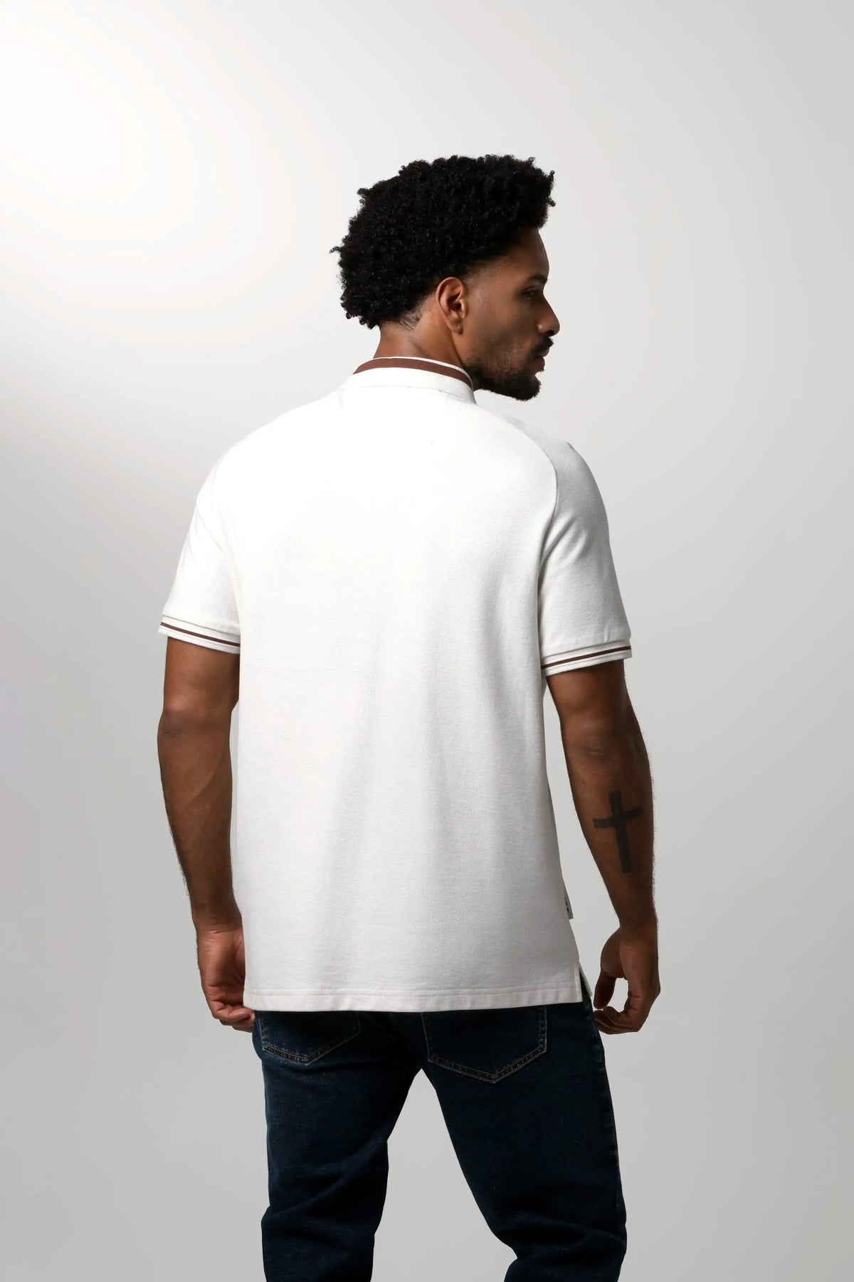 POLO MANGA CORTA COLOR IVORY