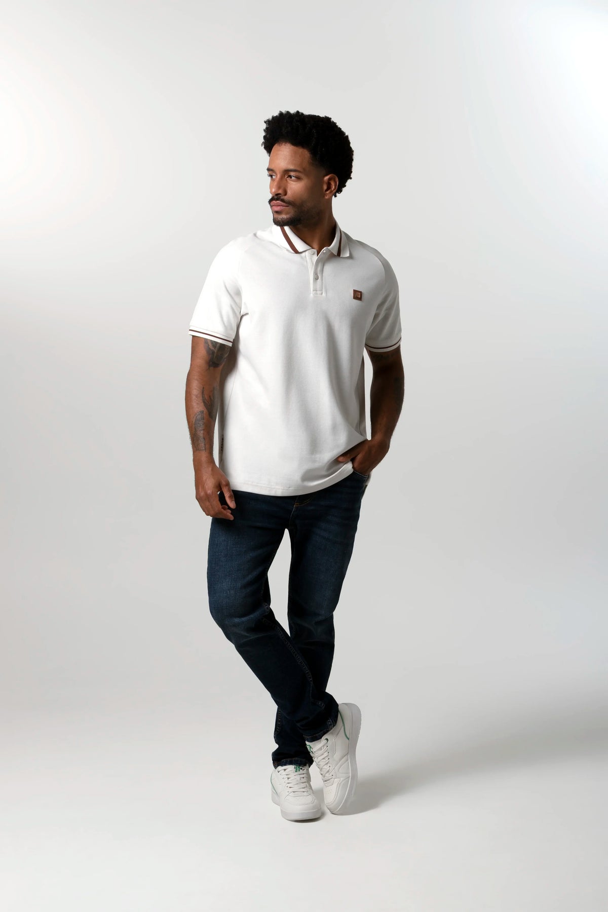POLO MANGA CORTA COLOR IVORY