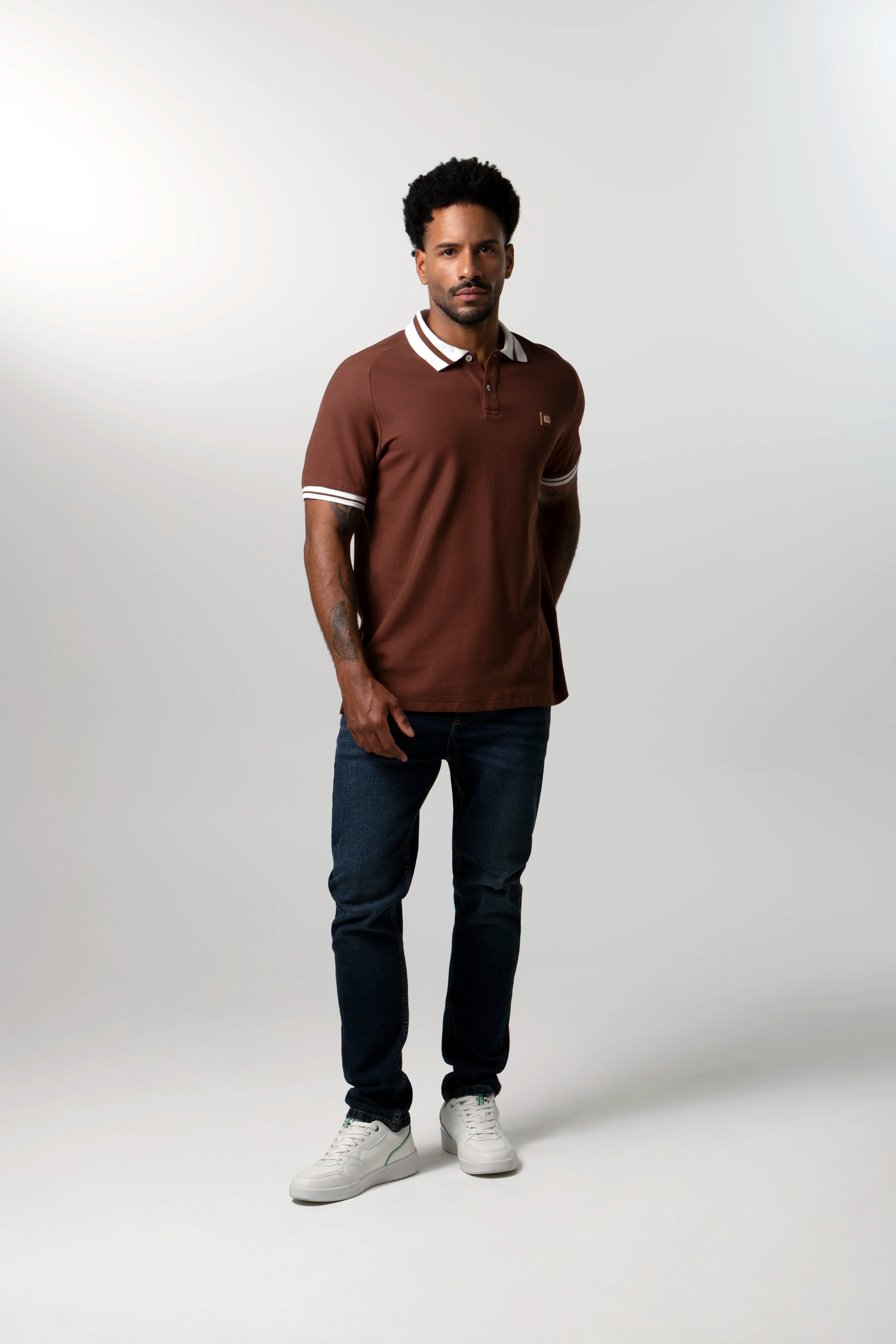 POLO MANGA CORTA COLOR BRUNETTE