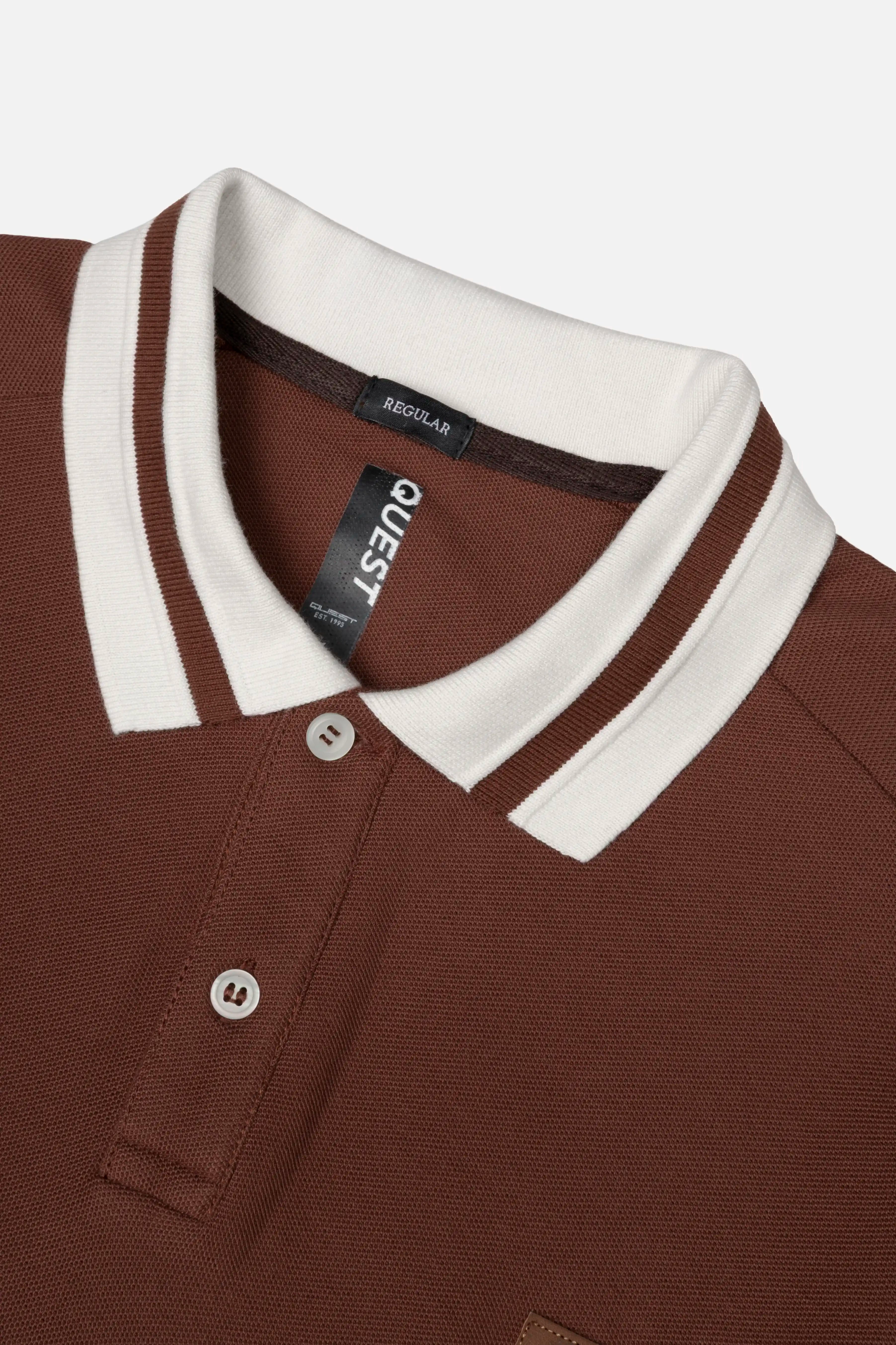 POLO MANGA CORTA COLOR BRUNETTE