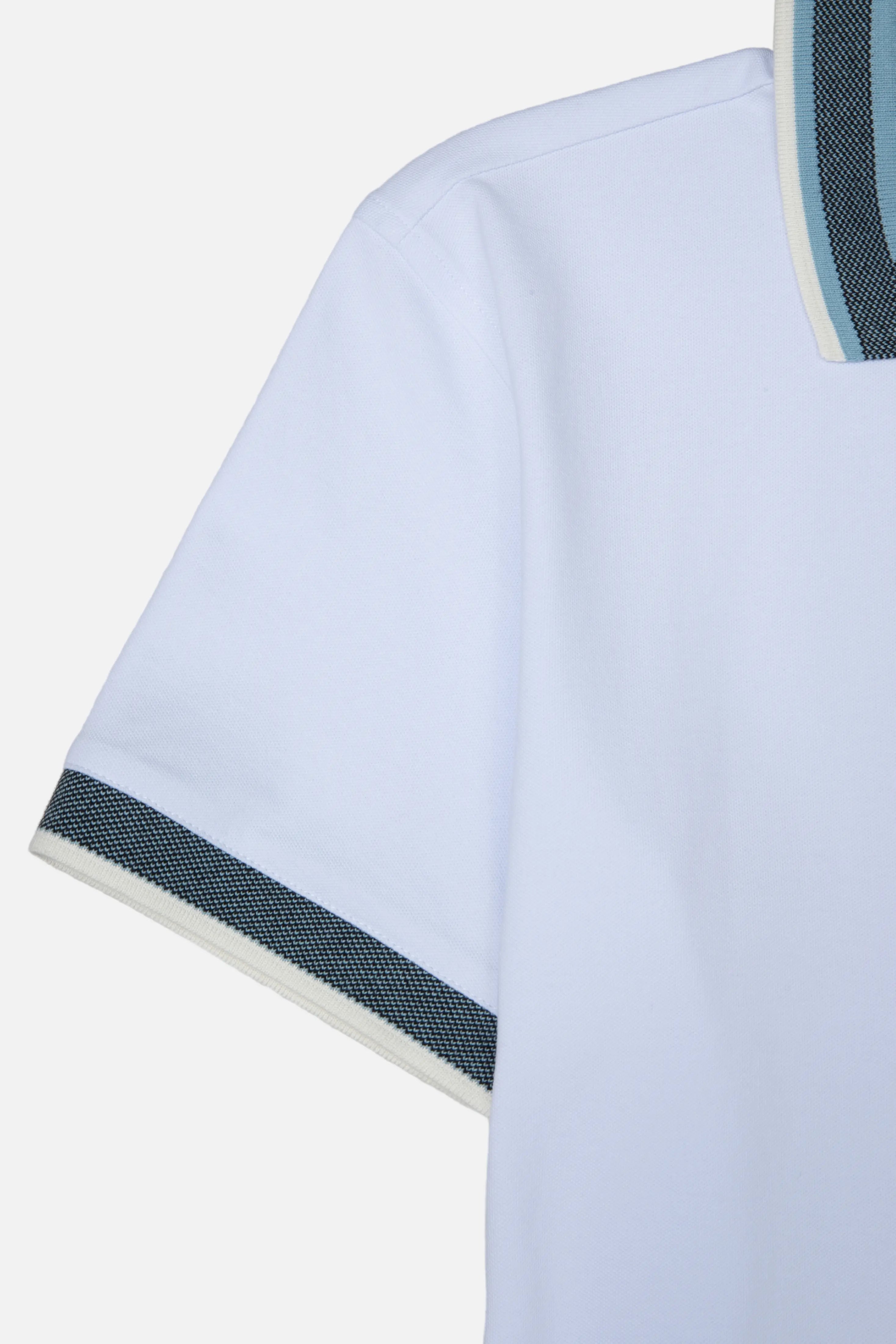 POLO MANGA CORTA COLOR BLANCO OPTICO