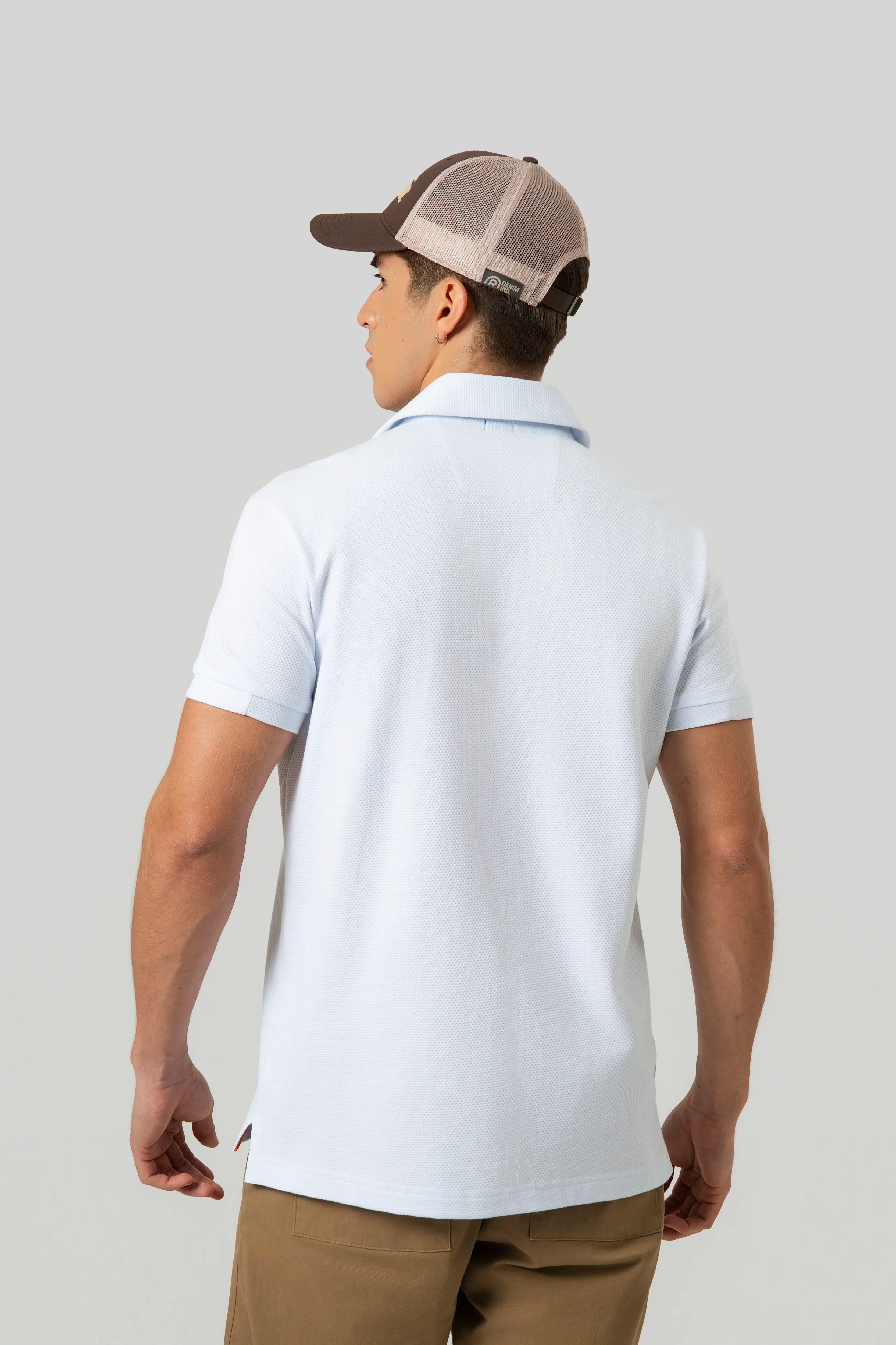 POLO MANGA CORTA COLOR BLANCO OPTICO