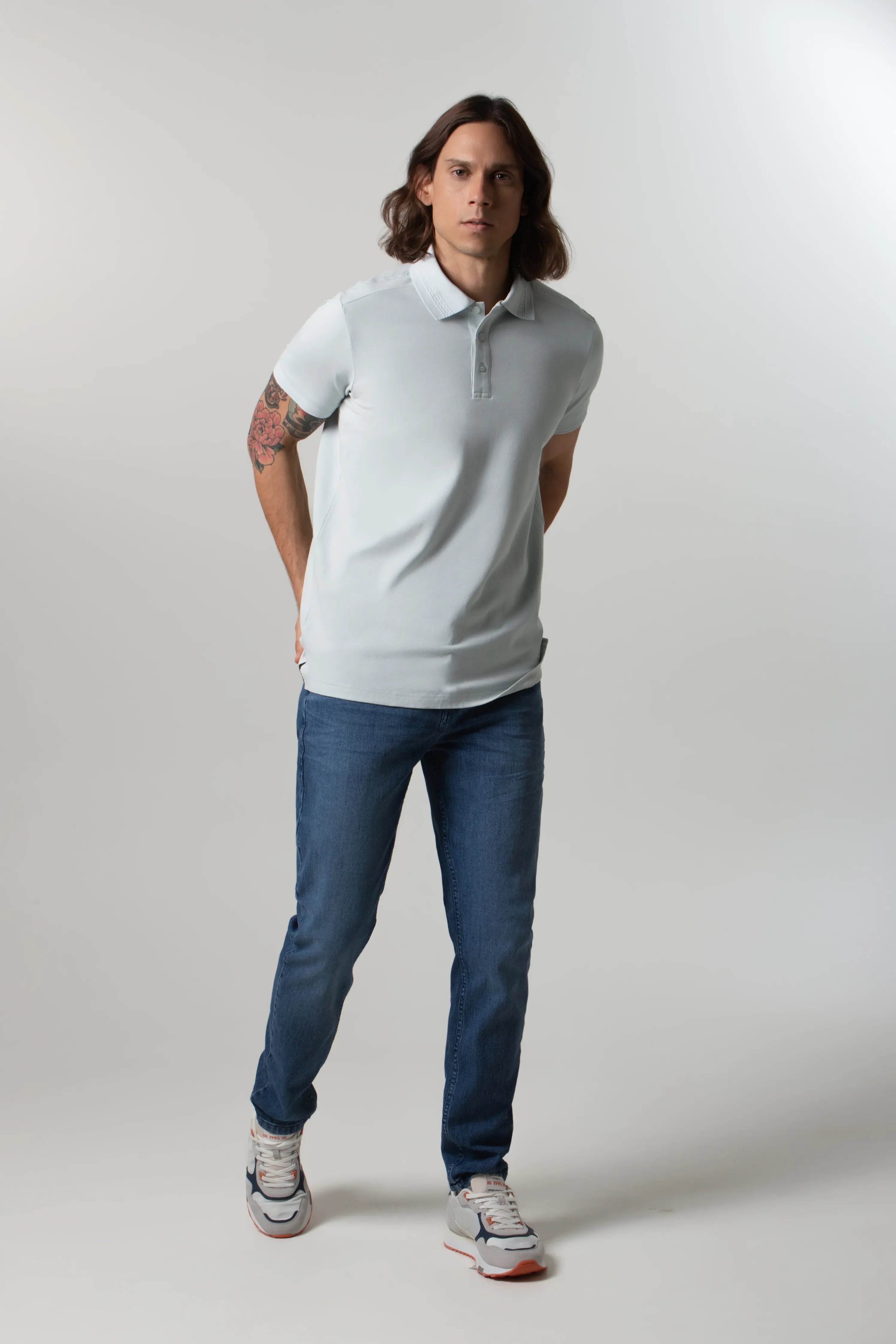 POLO MANGA CORTA COLOR AZUL BALADA