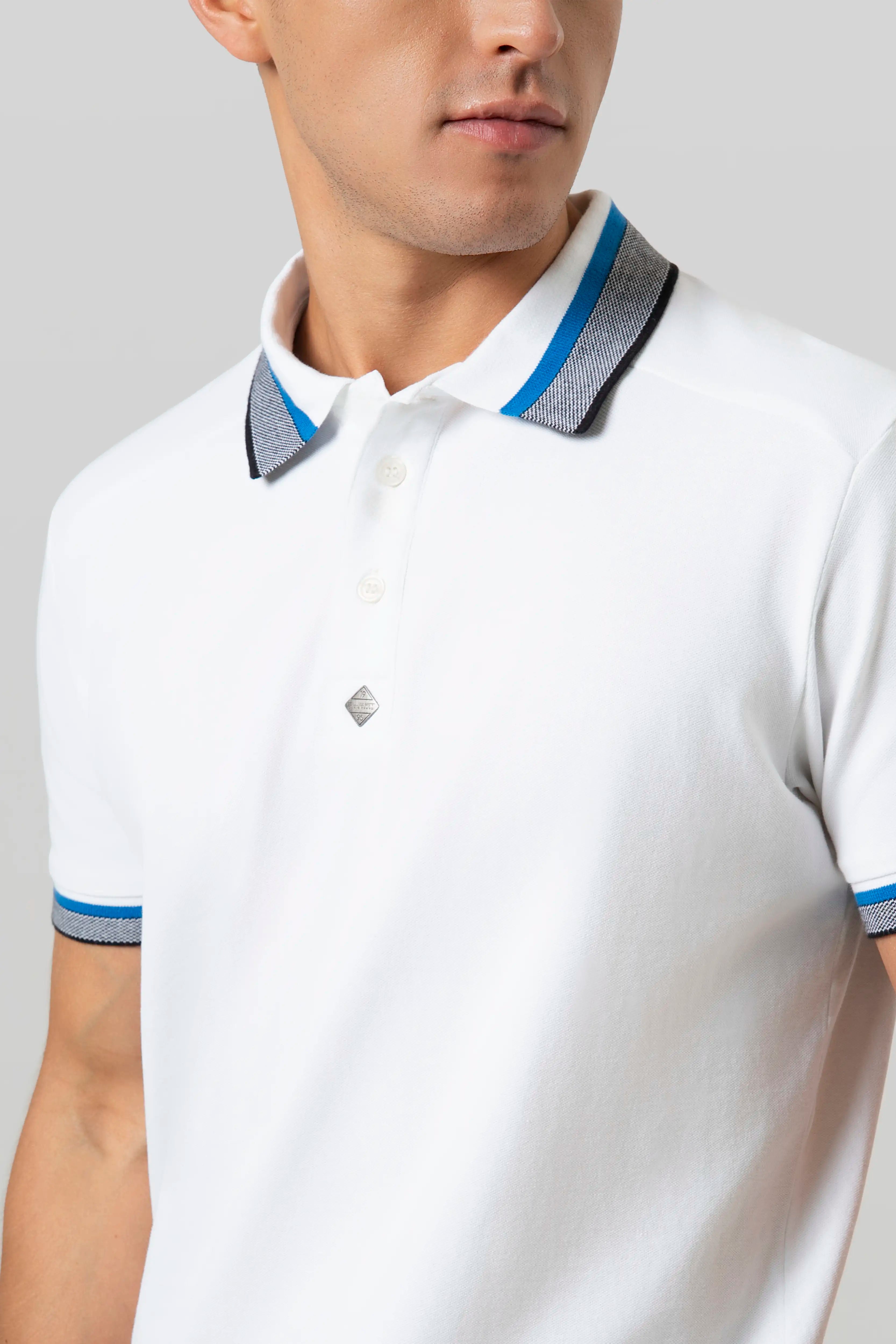 POLO MANGA CORTA COLOR BLANCO BLANCO