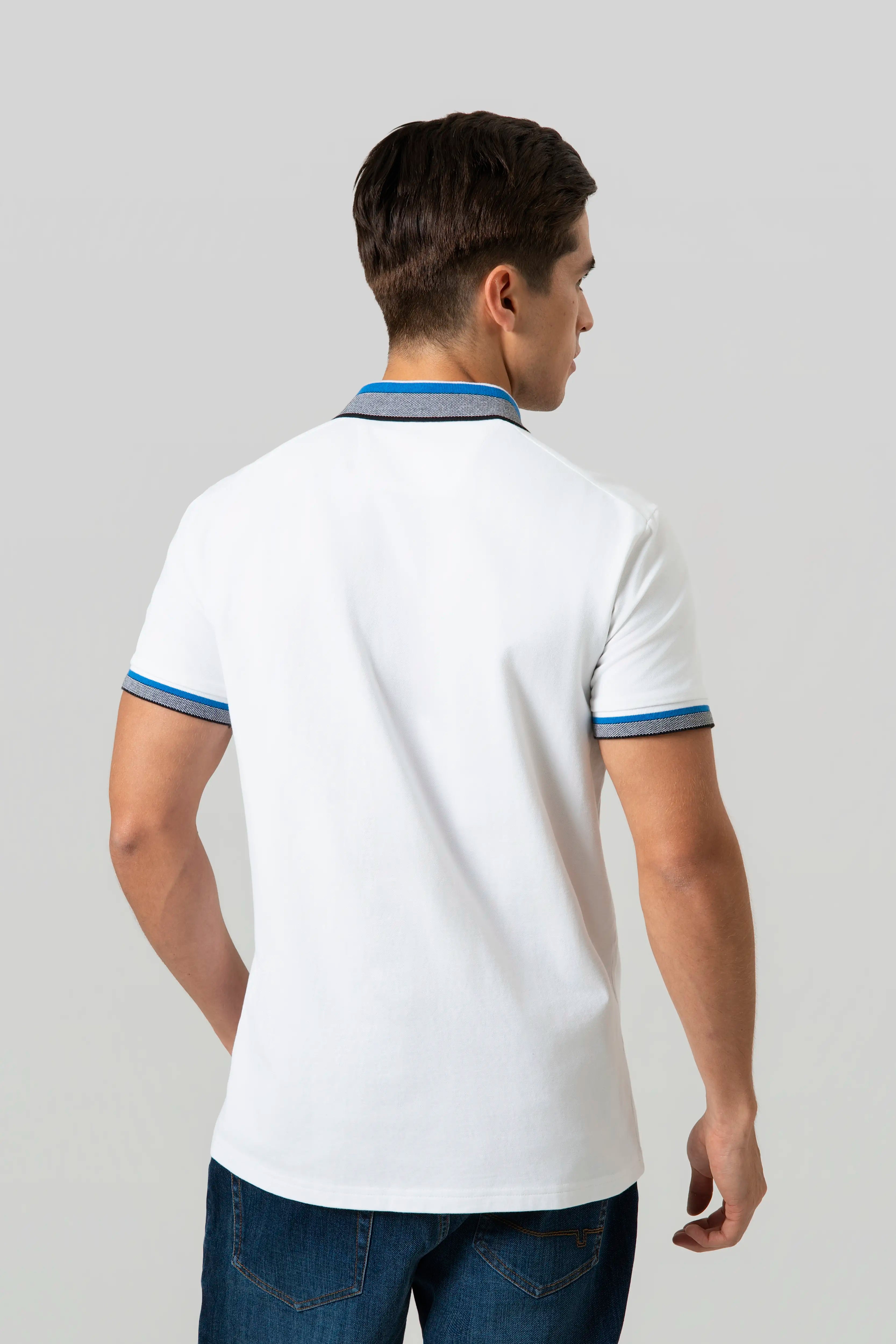 POLO MANGA CORTA COLOR BLANCO BLANCO