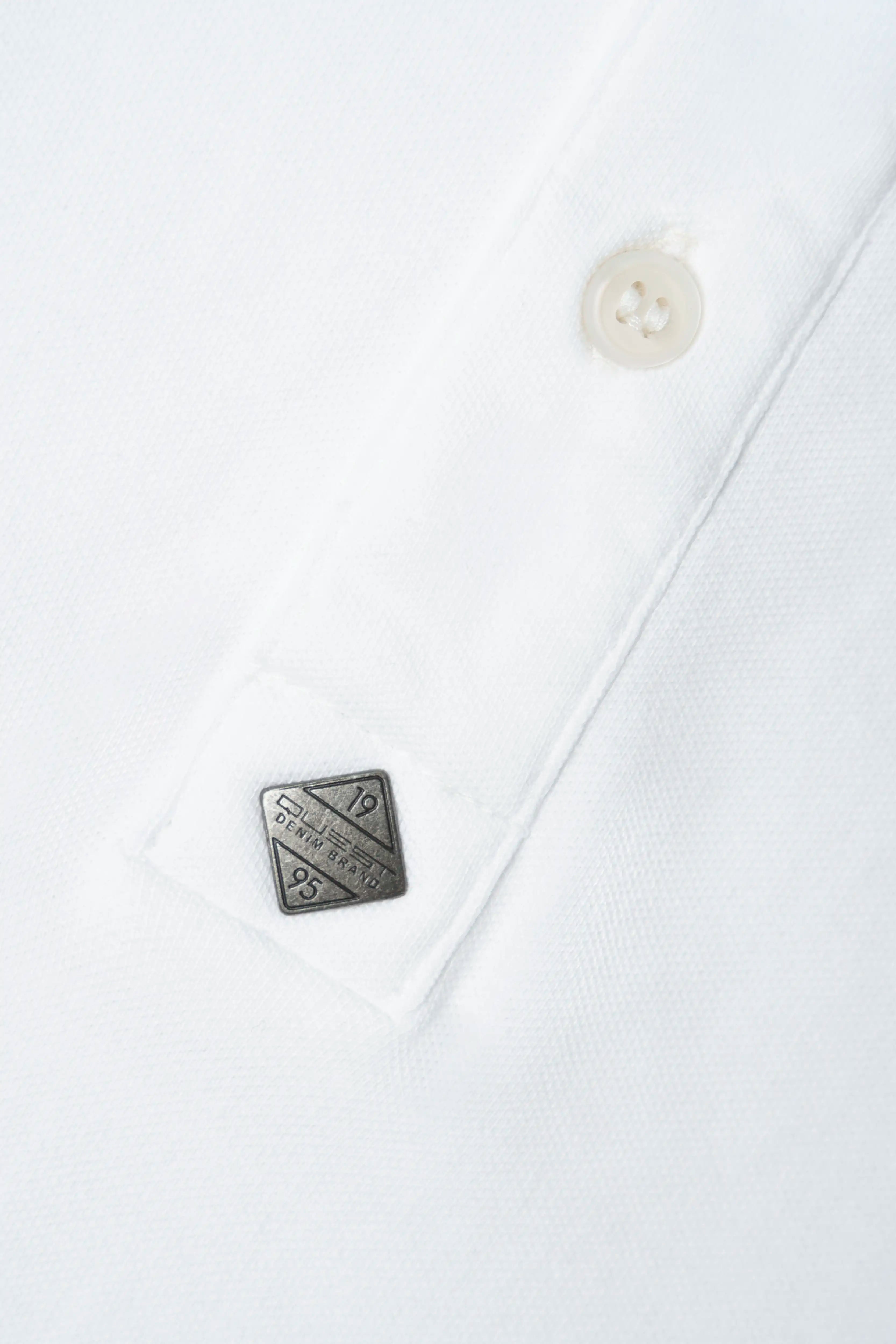 POLO MANGA CORTA COLOR BLANCO BLANCO