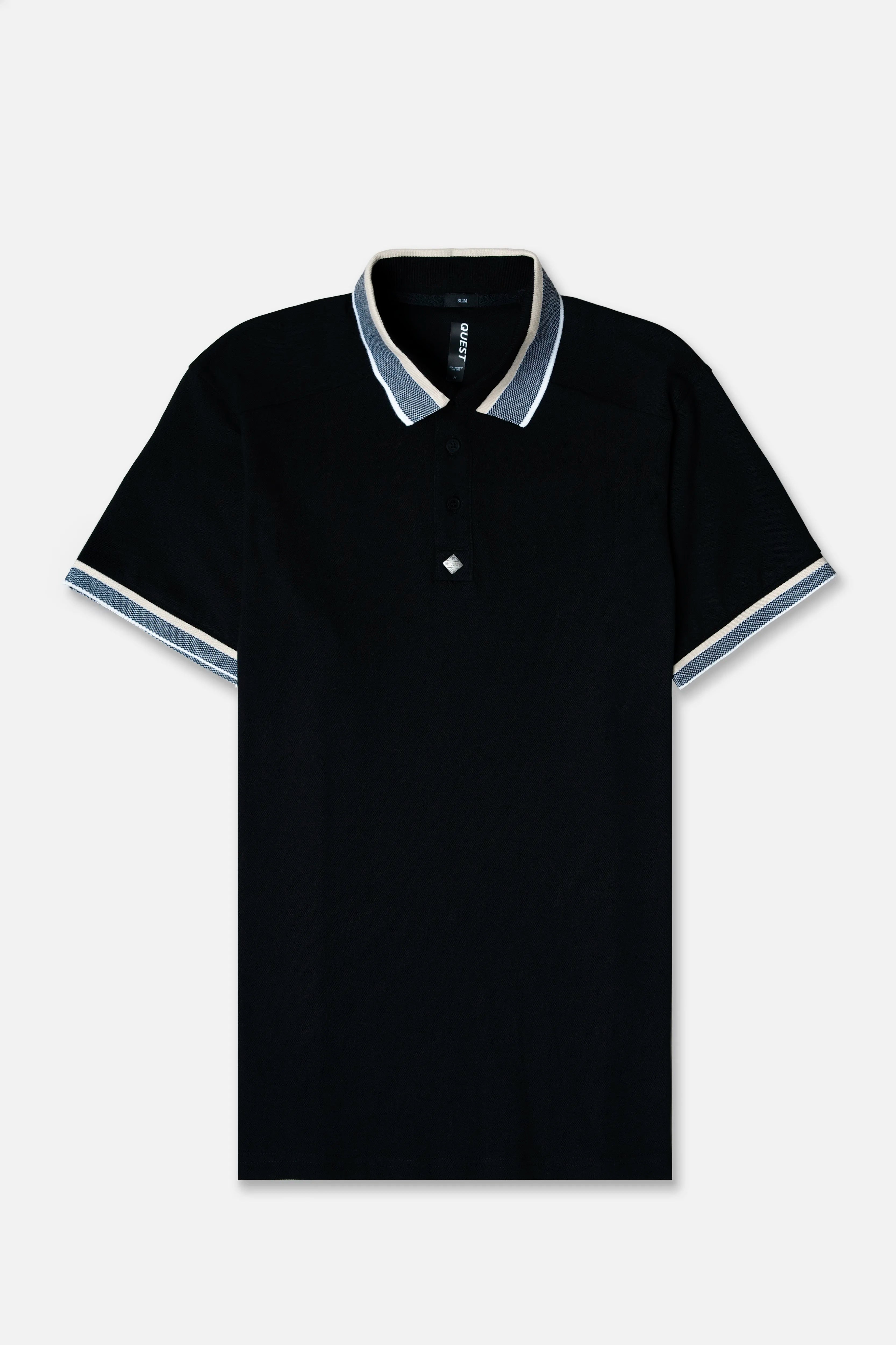 POLO MANGA CORTA COLOR NEGRO