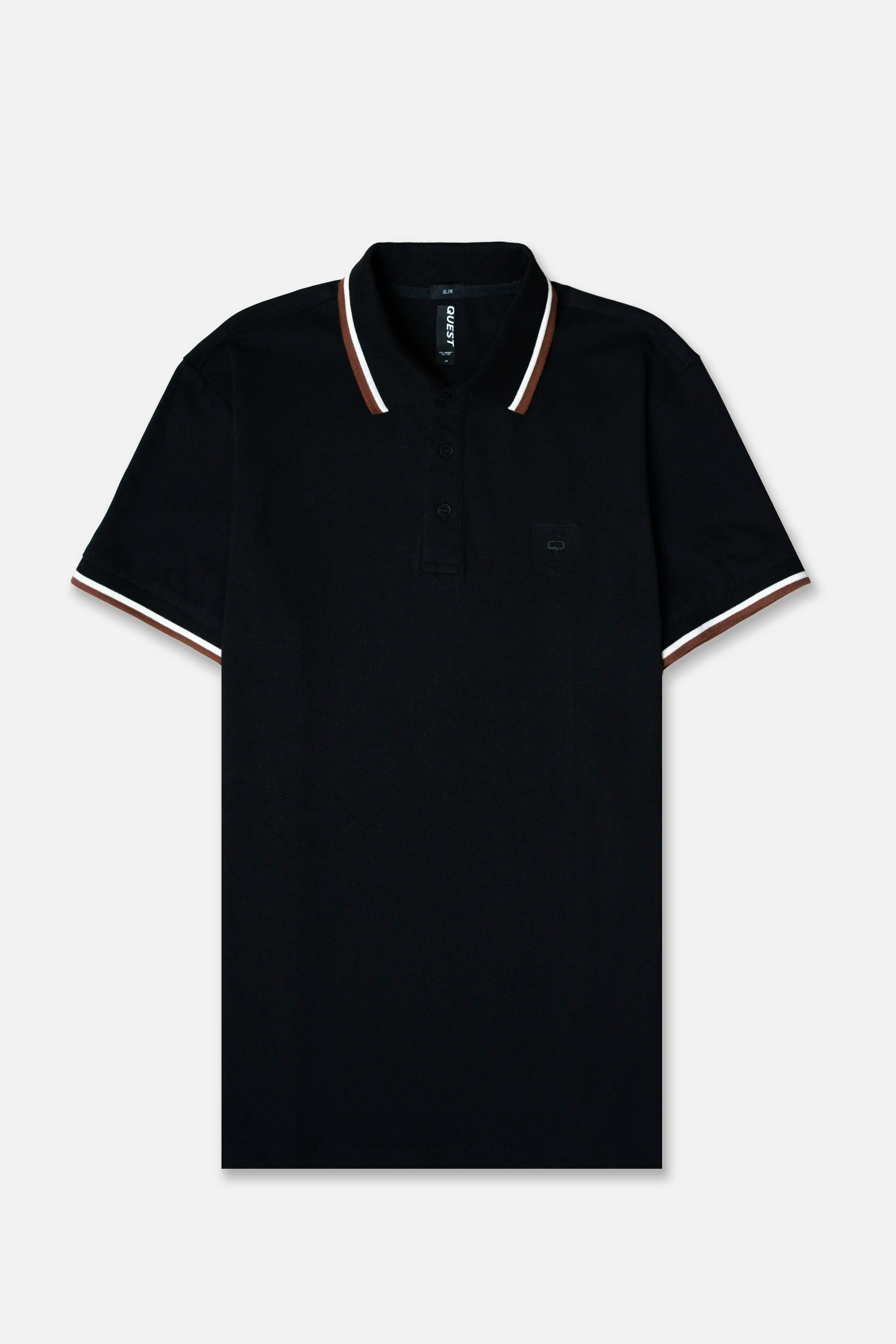 POLO MANGA CORTA COLOR NEGRO