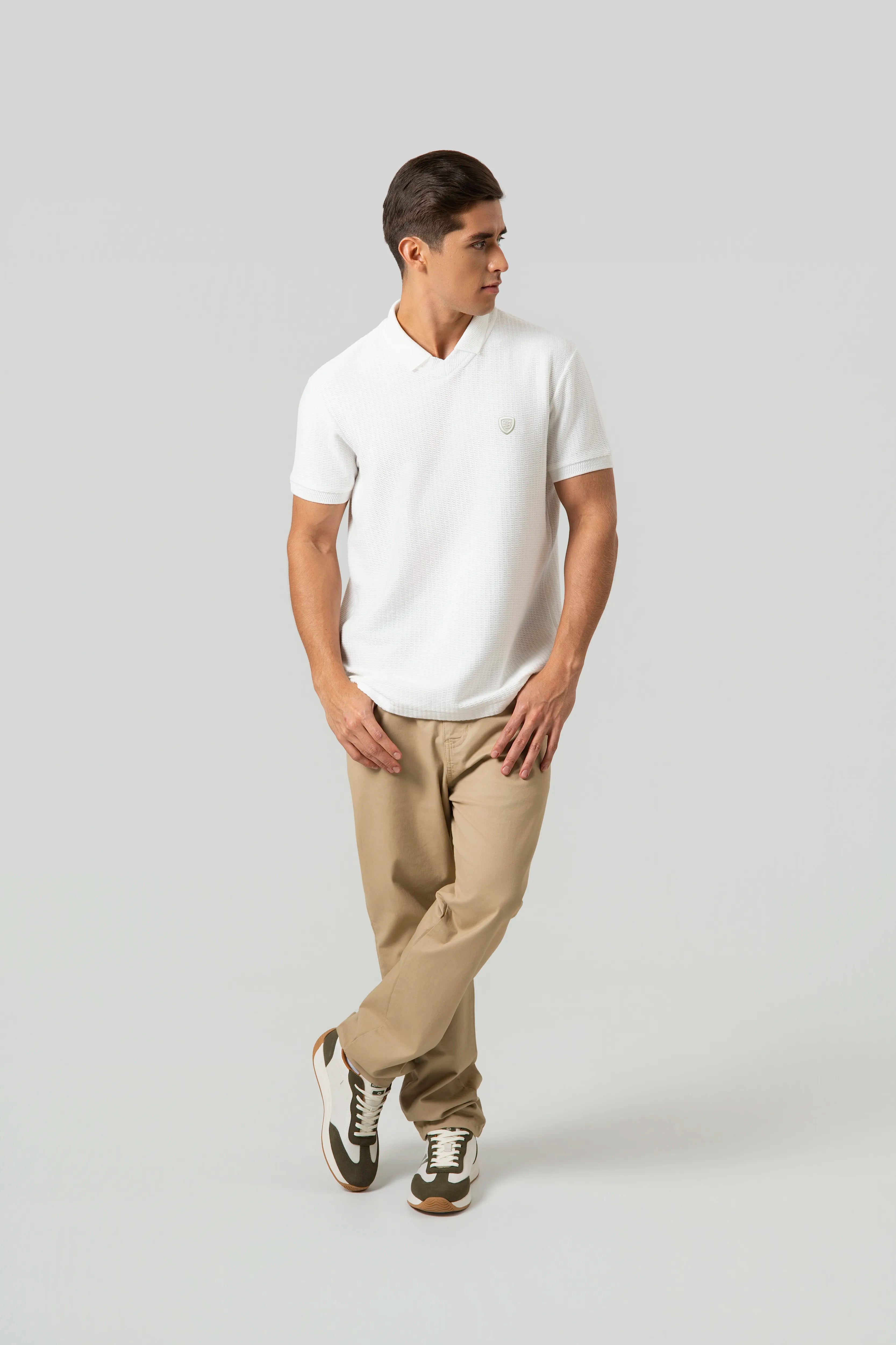 POLO MANGA CORTA COLOR IVORY