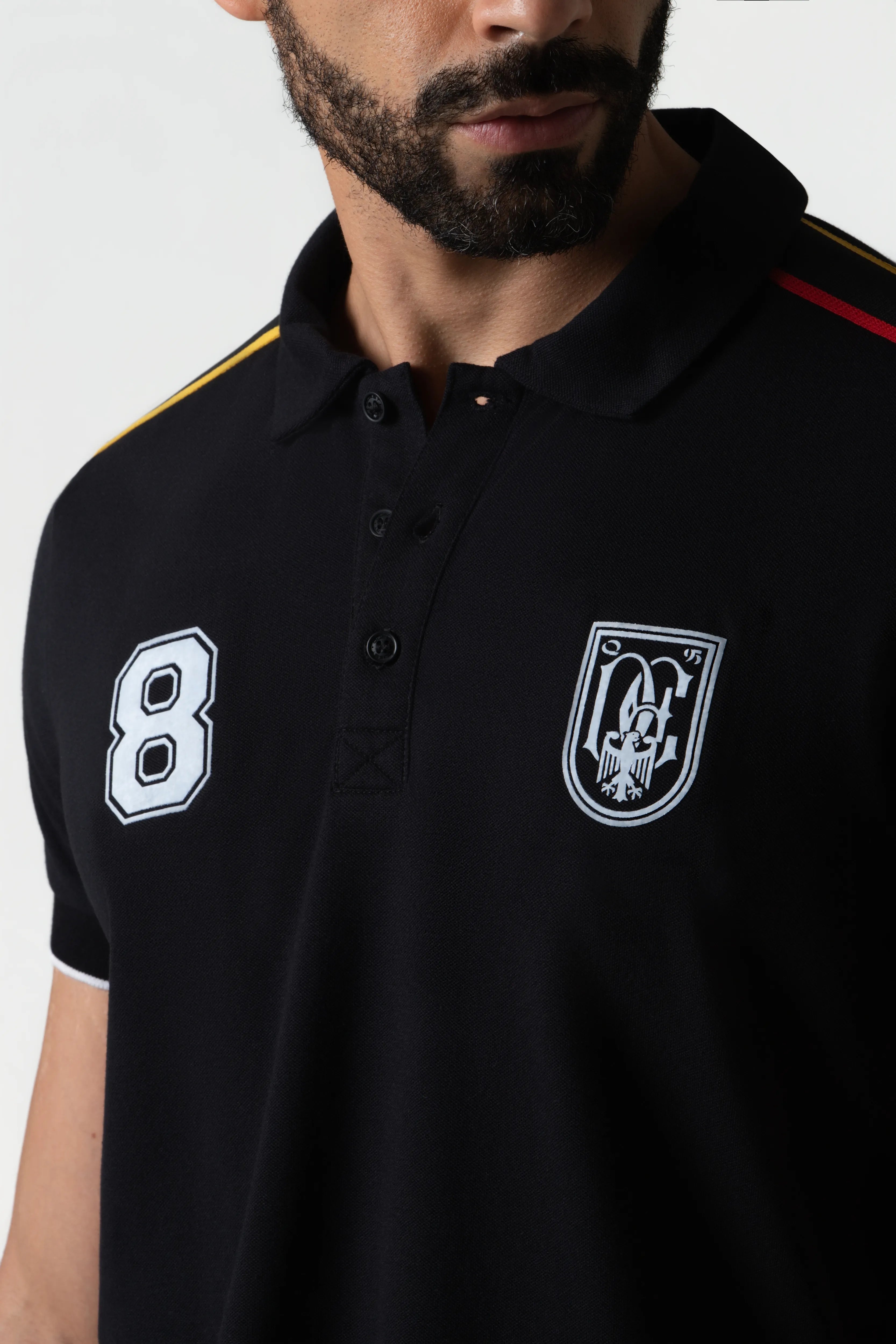 POLO ALEMANIA MANGA CORTA COLOR NEGRO