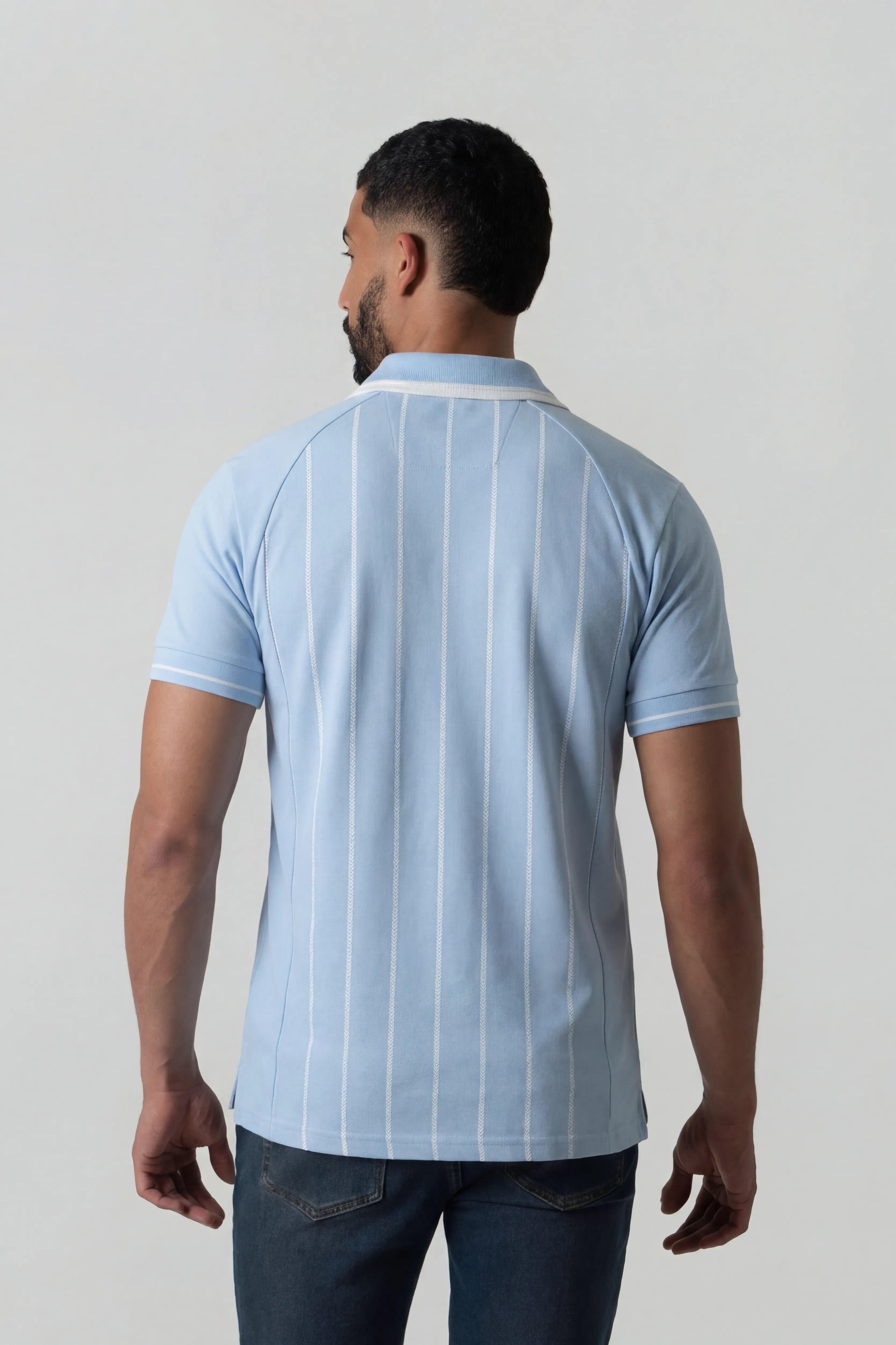 POLO ARGENTINA MANGA CORTA COLOR AZUL CHAMBRAY