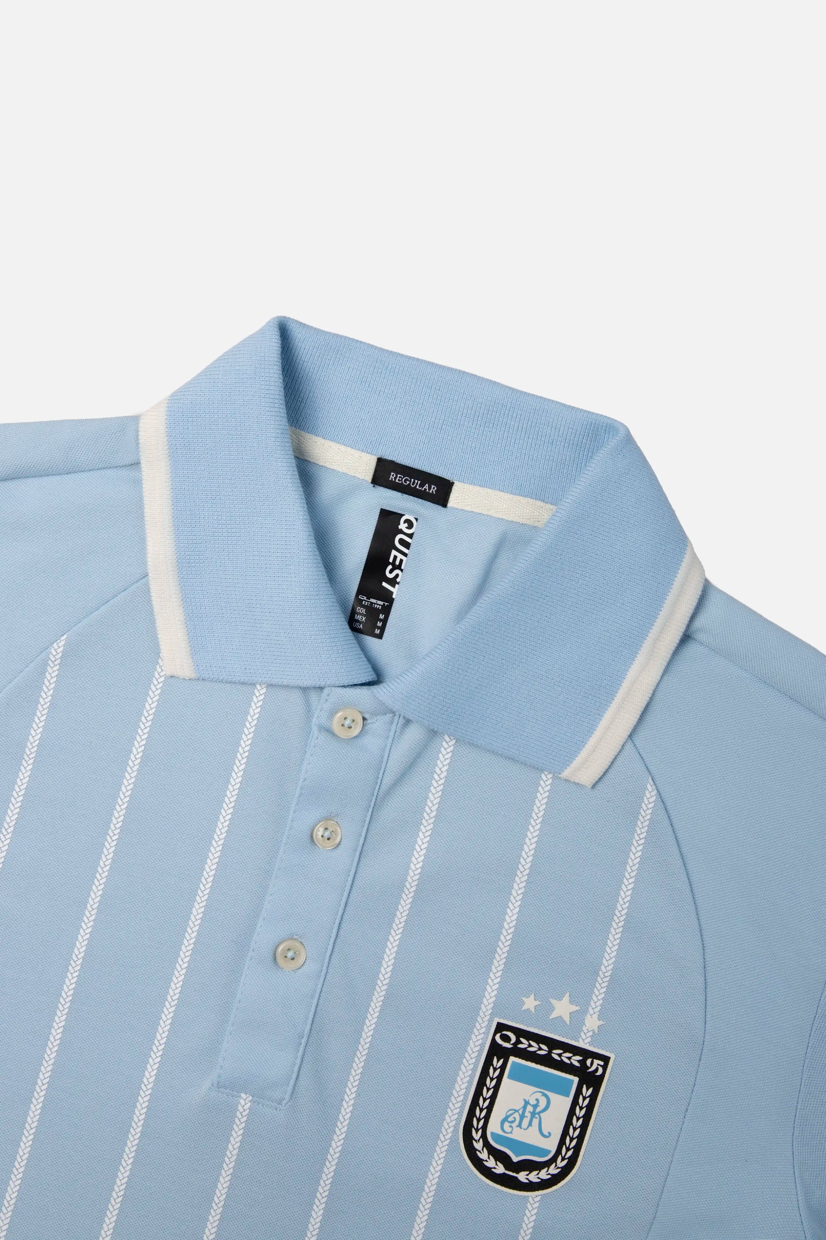 POLO ARGENTINA MANGA CORTA COLOR AZUL CHAMBRAY