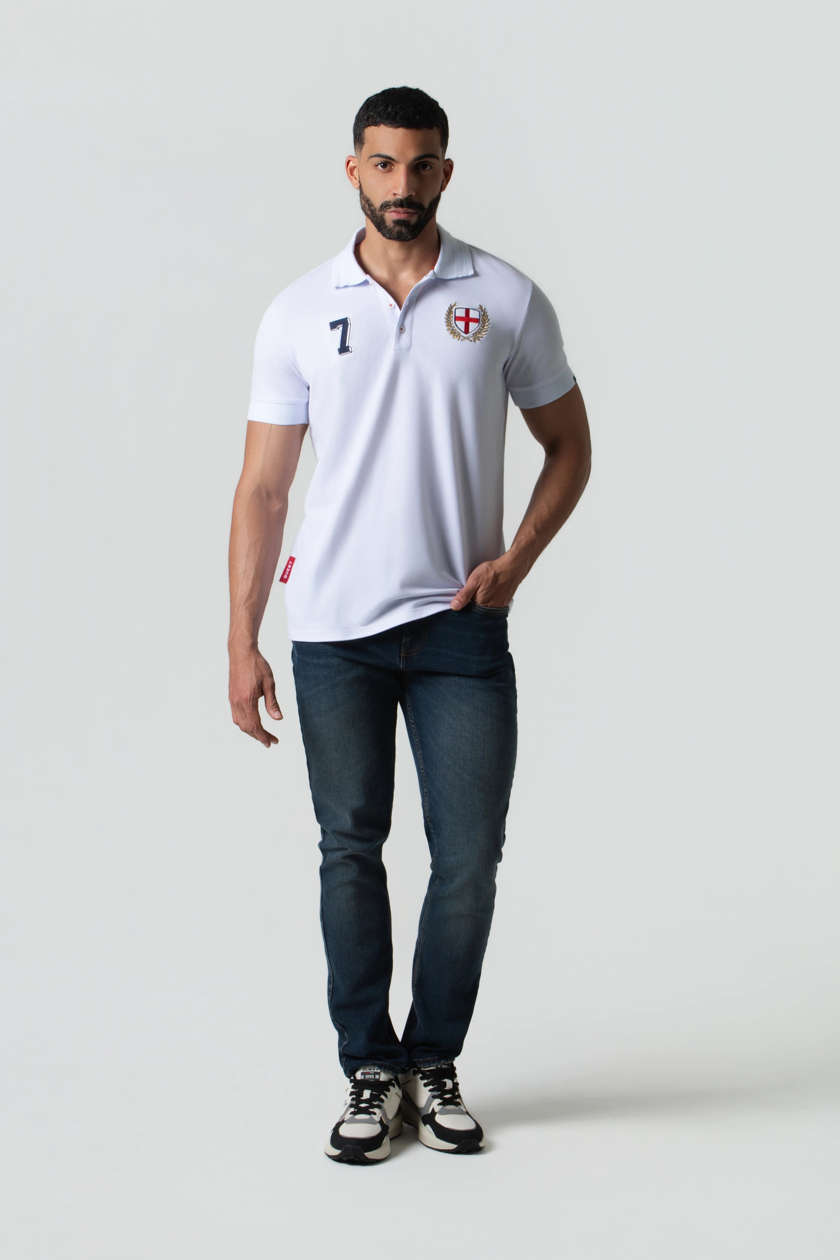 POLO INGLATERRA MANGA CORTA COLOR BLANCO OPTICO