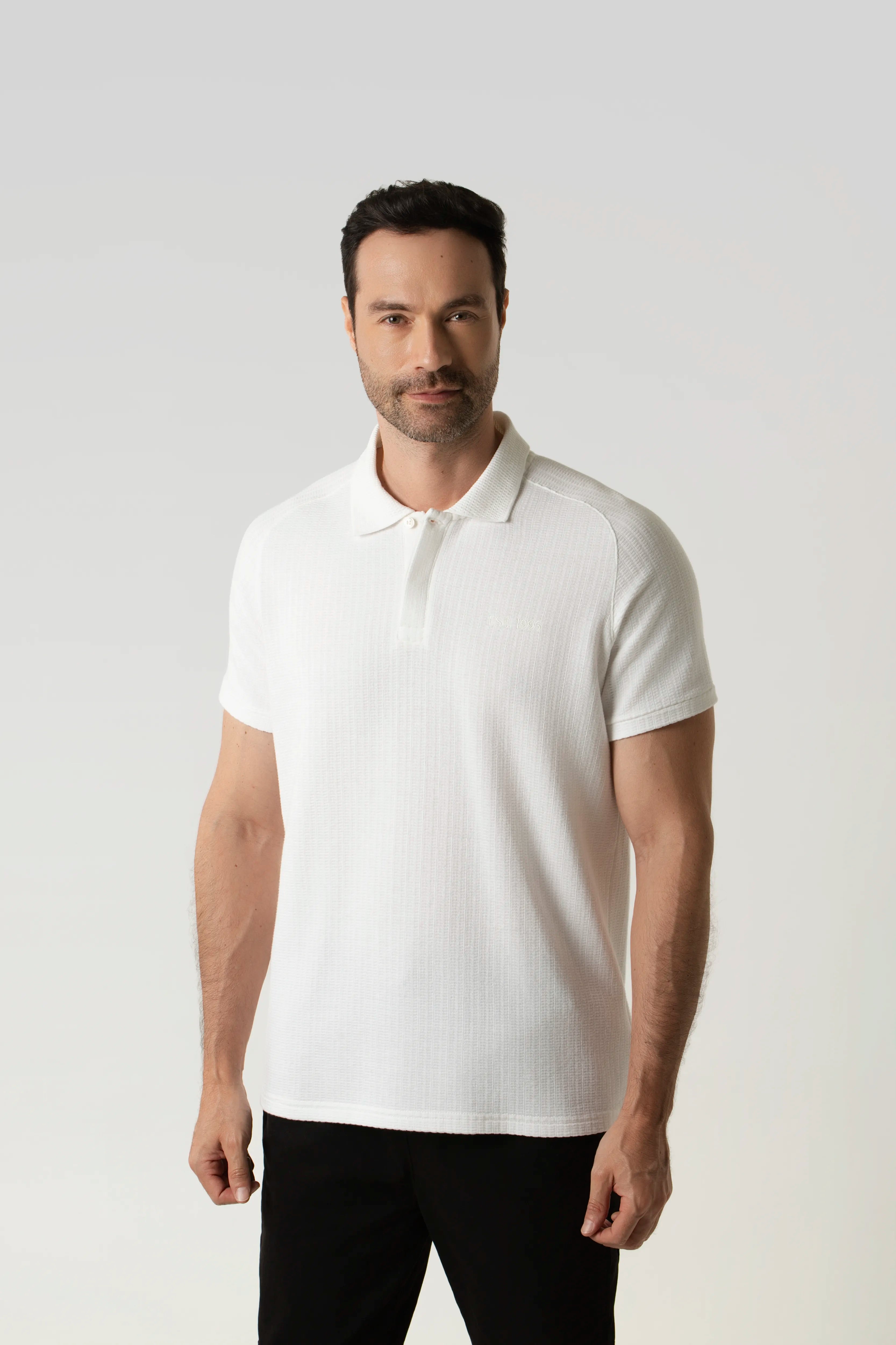 POLO MANGA CORTA COLOR IVORY