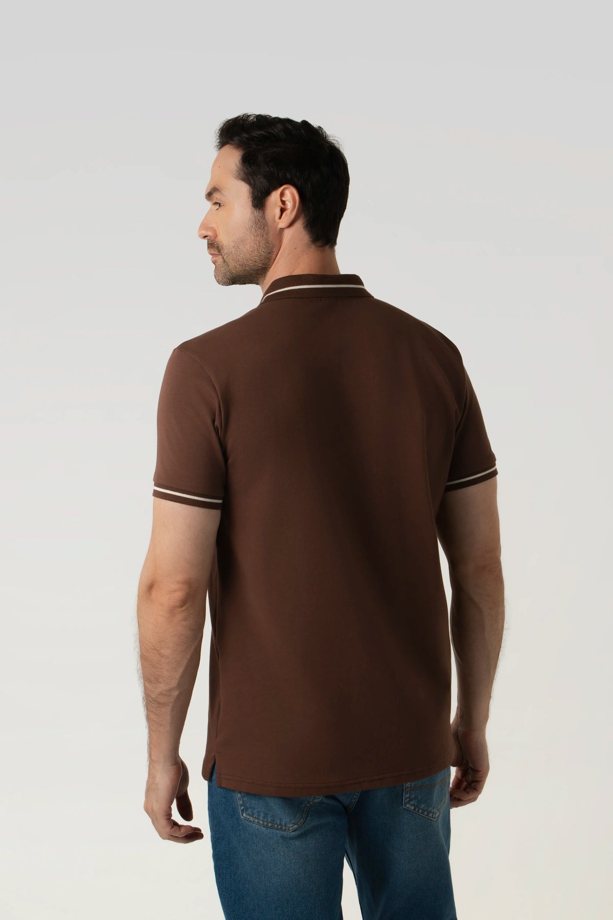 POLO MANGA CORTA COLOR SHAVED CHOCOLATE