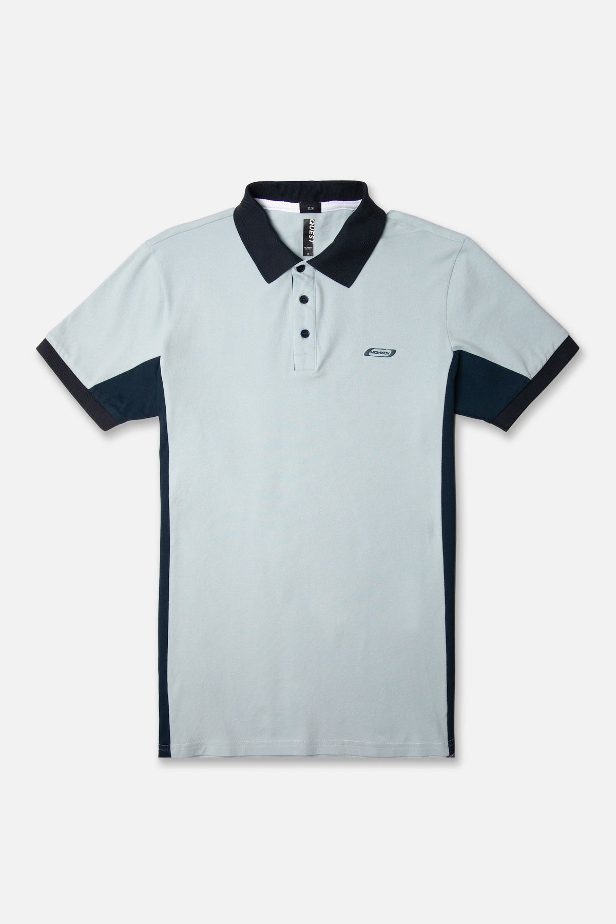 POLO MANGA CORTA COLOR AZUL NIEBLA