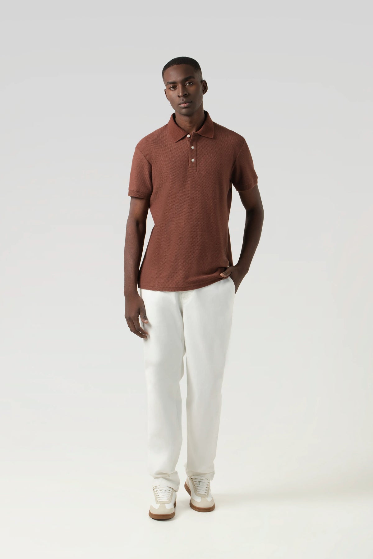 POLO MANGA CORTA COLOR BRUNETTE