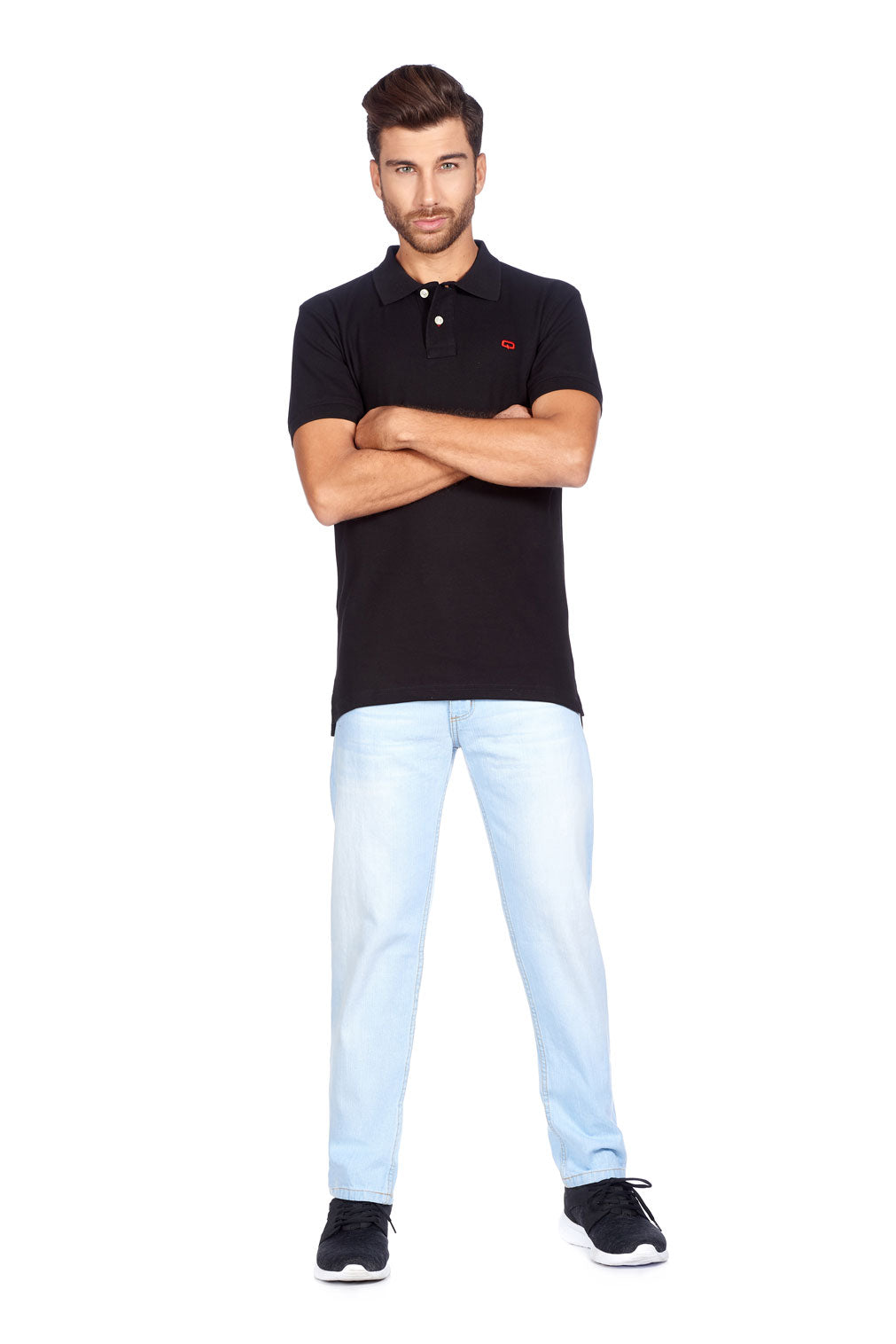 POLO SLIM COLOR NEGRO