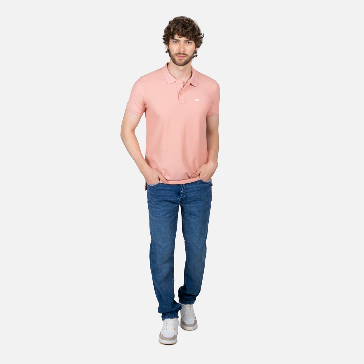 POLO SLIM COLOR ROSADO EMPOLVADO