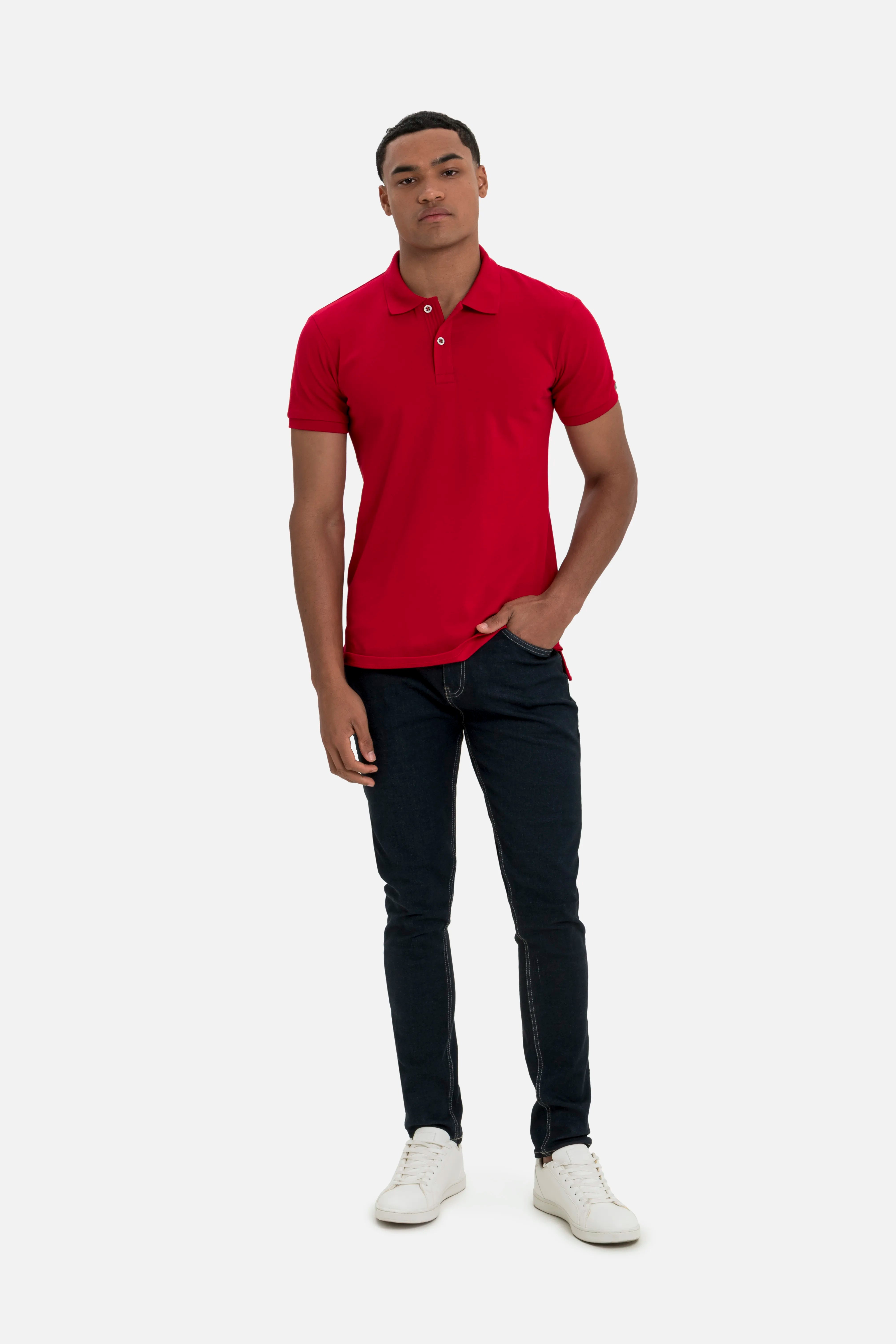 POLO MANGA CORTA COLOR ROJO