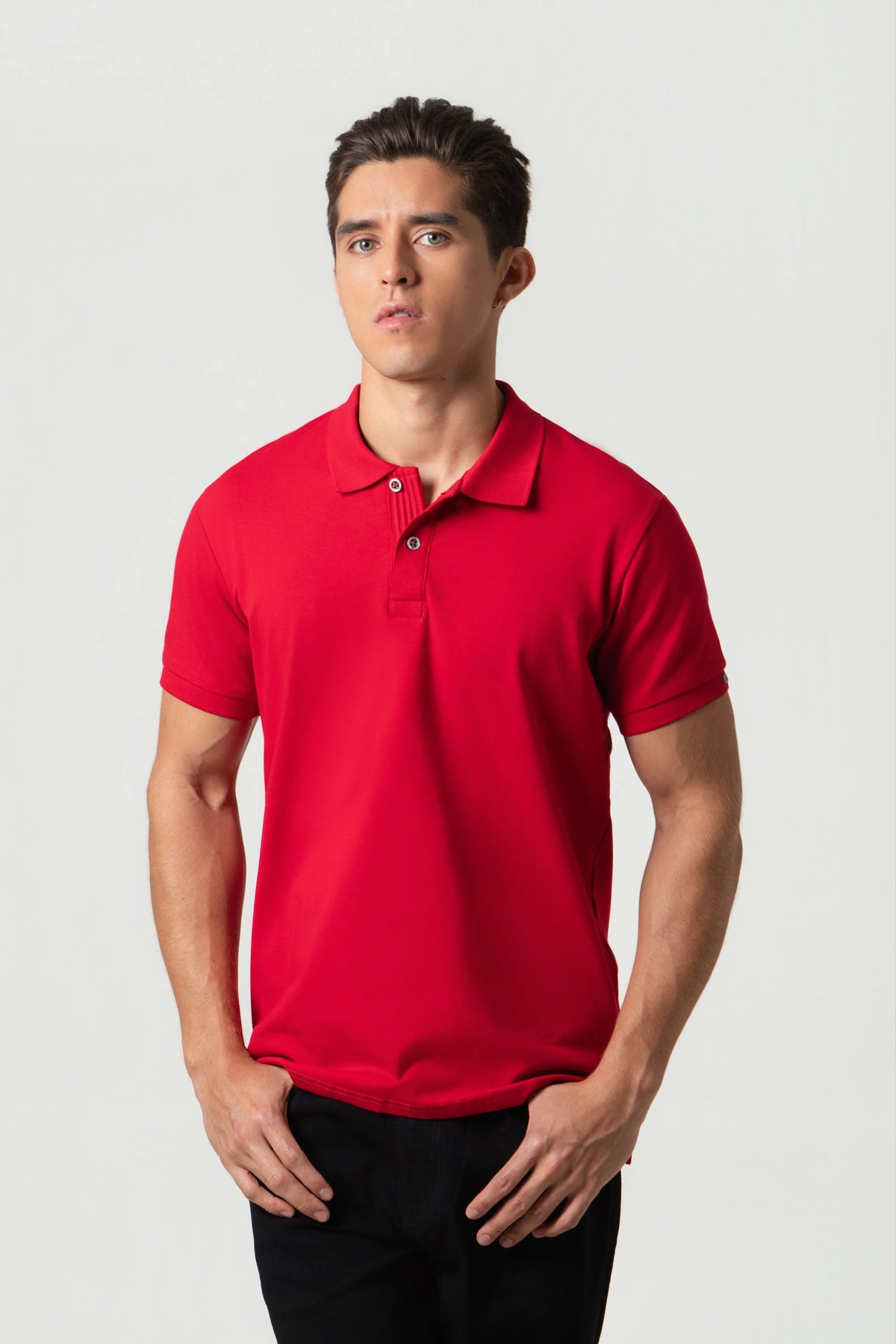 POLO MANGA CORTA COLOR ROJO