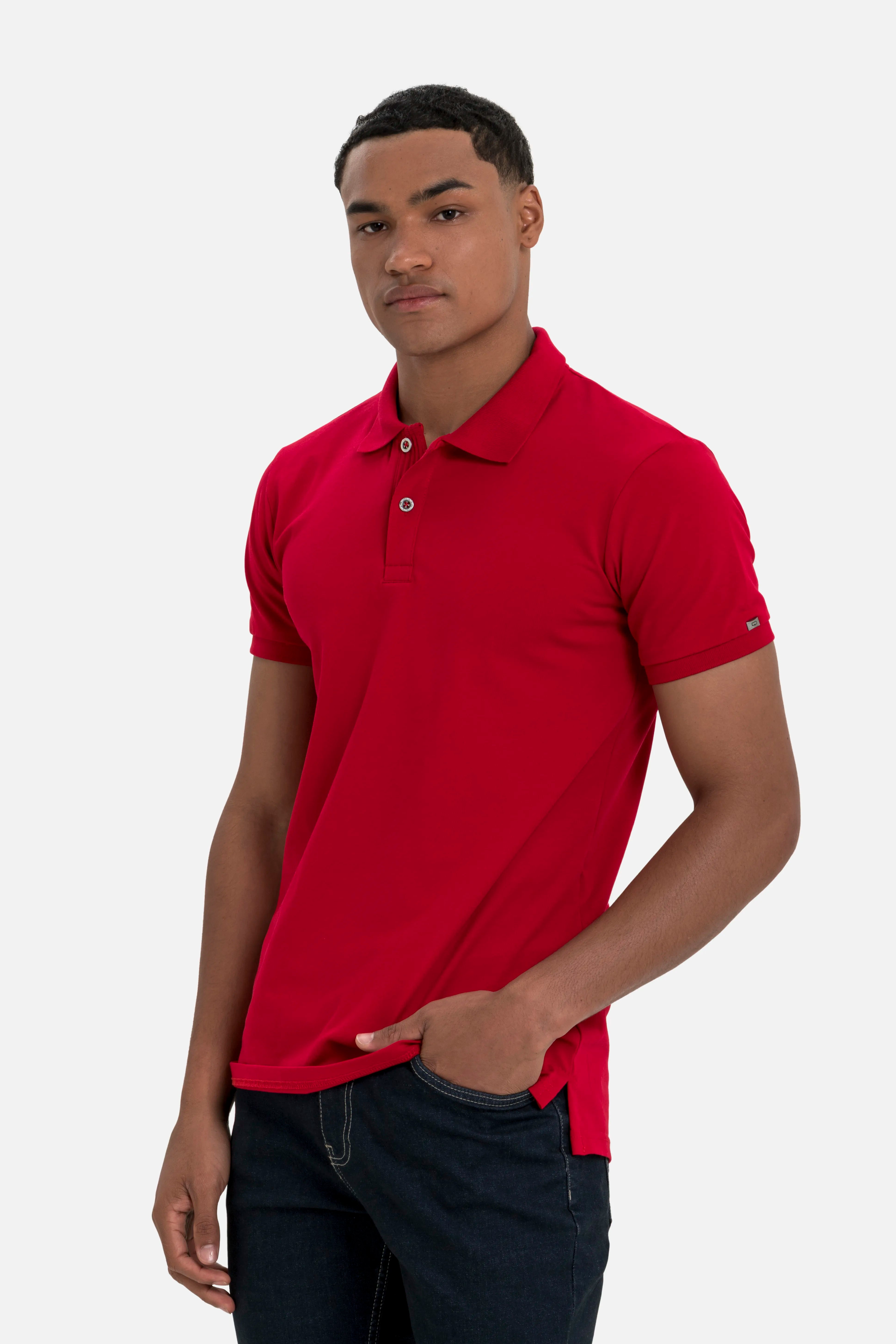 POLO MANGA CORTA COLOR ROJO