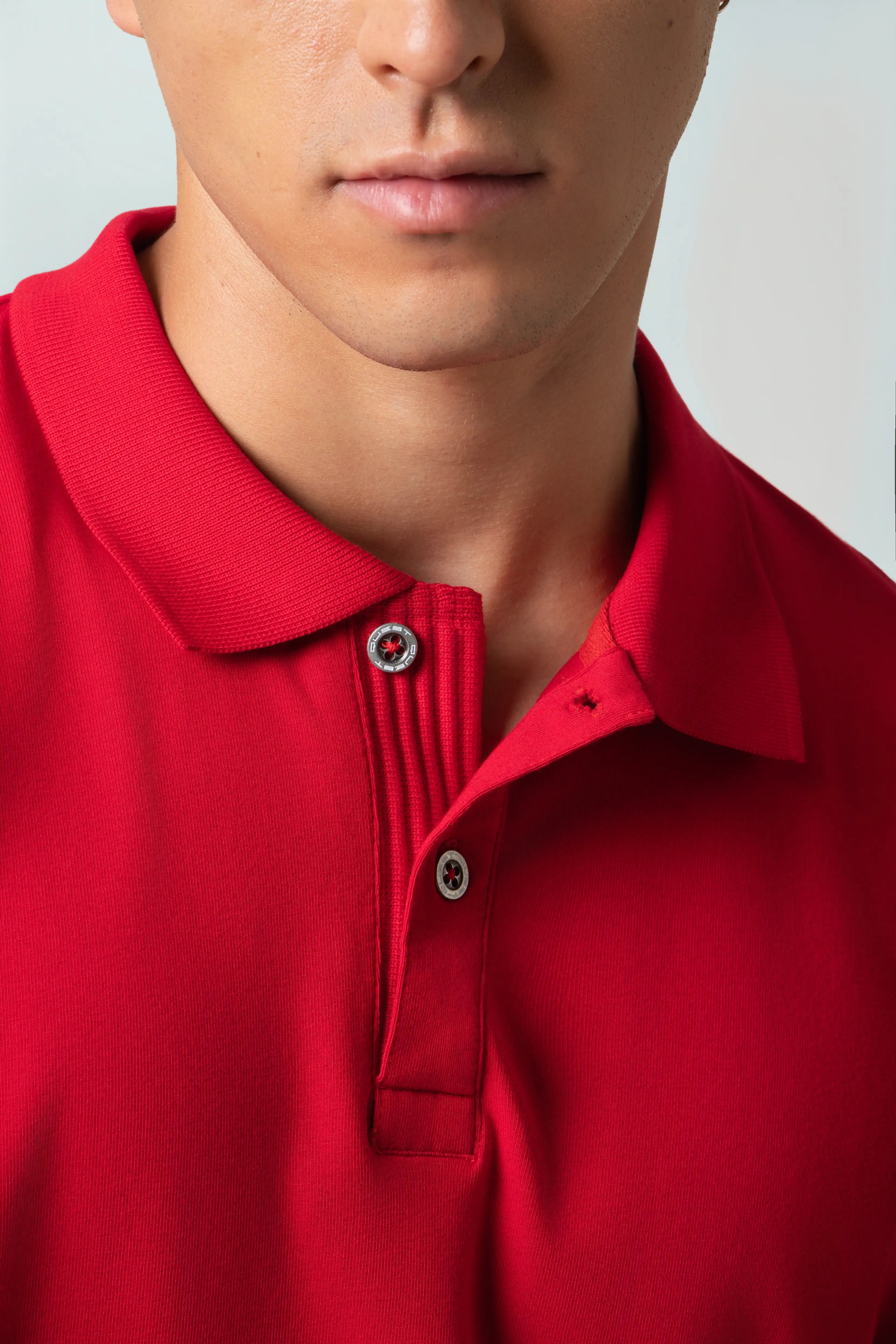 POLO MANGA CORTA COLOR ROJO