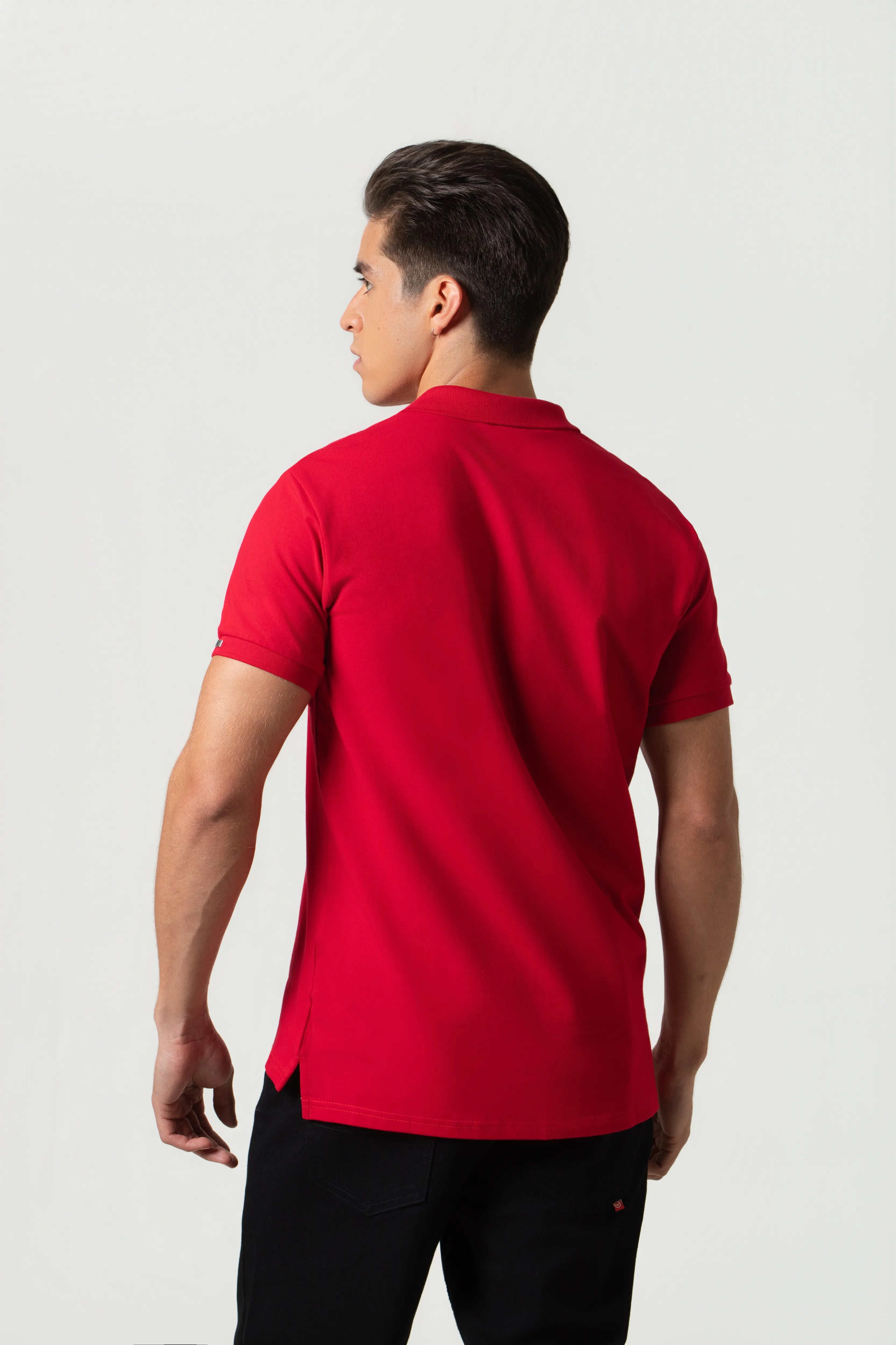 POLO MANGA CORTA COLOR ROJO