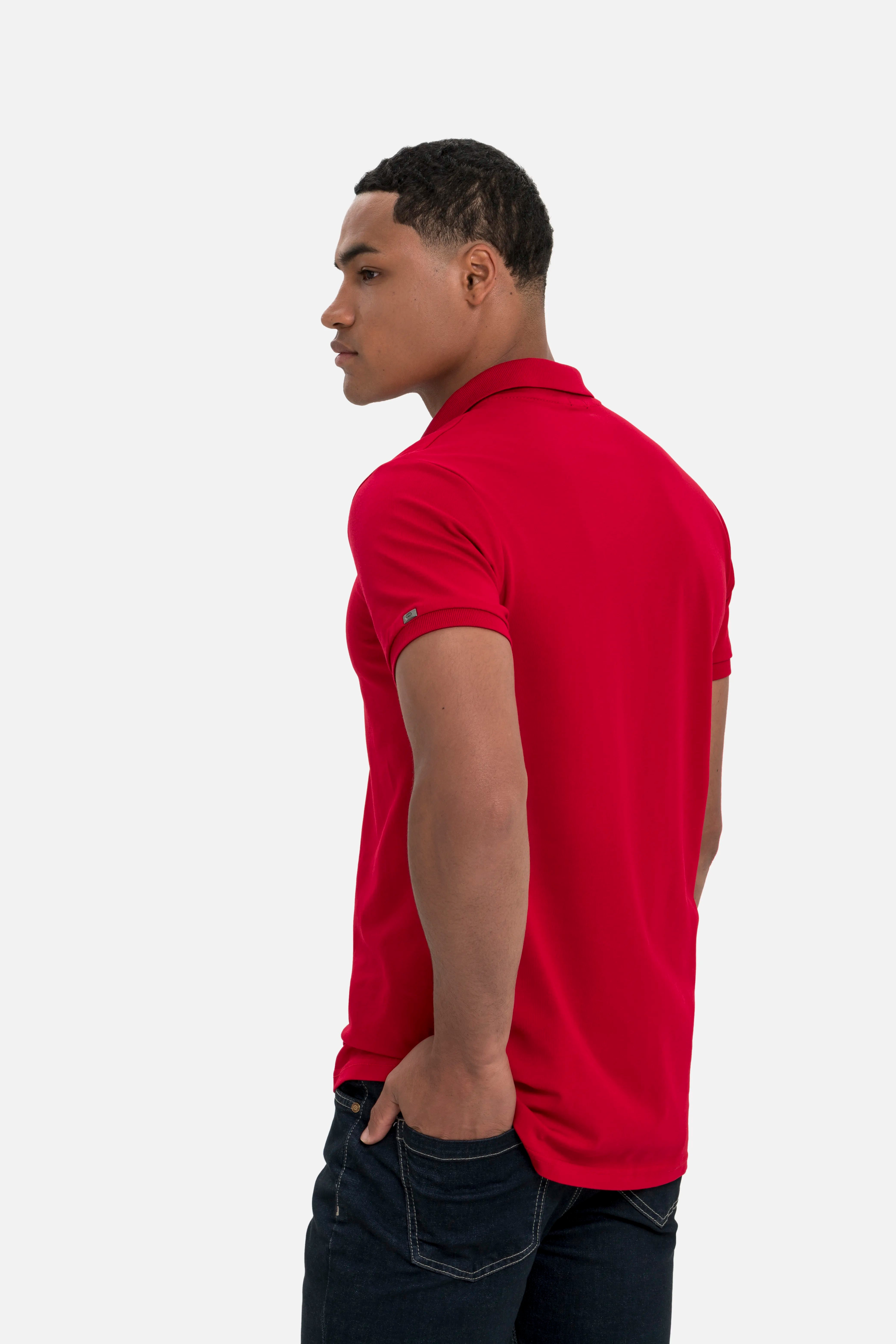 POLO MANGA CORTA COLOR ROJO