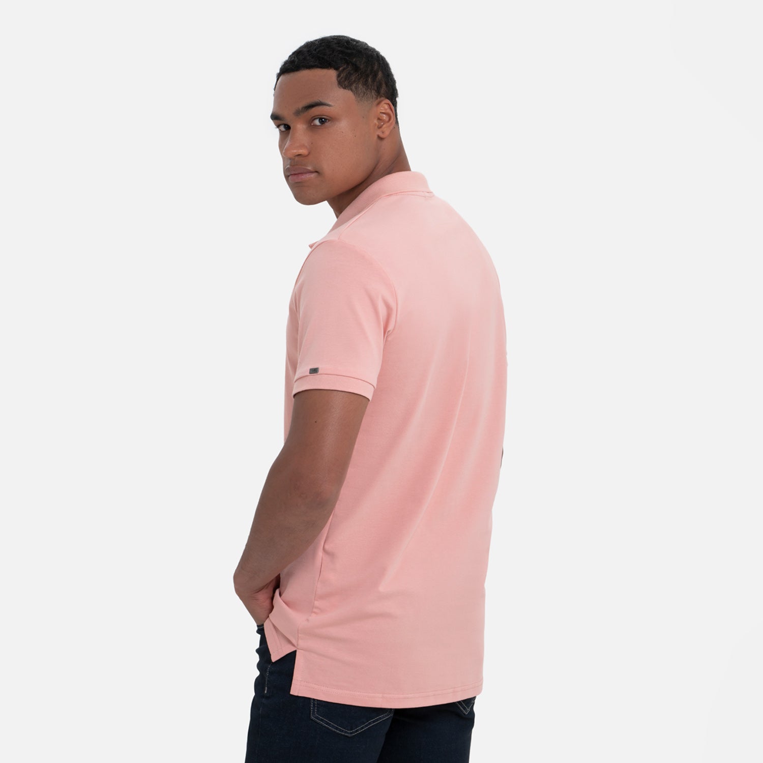 POLO MANGA CORTA COLOR ROSADO EMPOLVADO