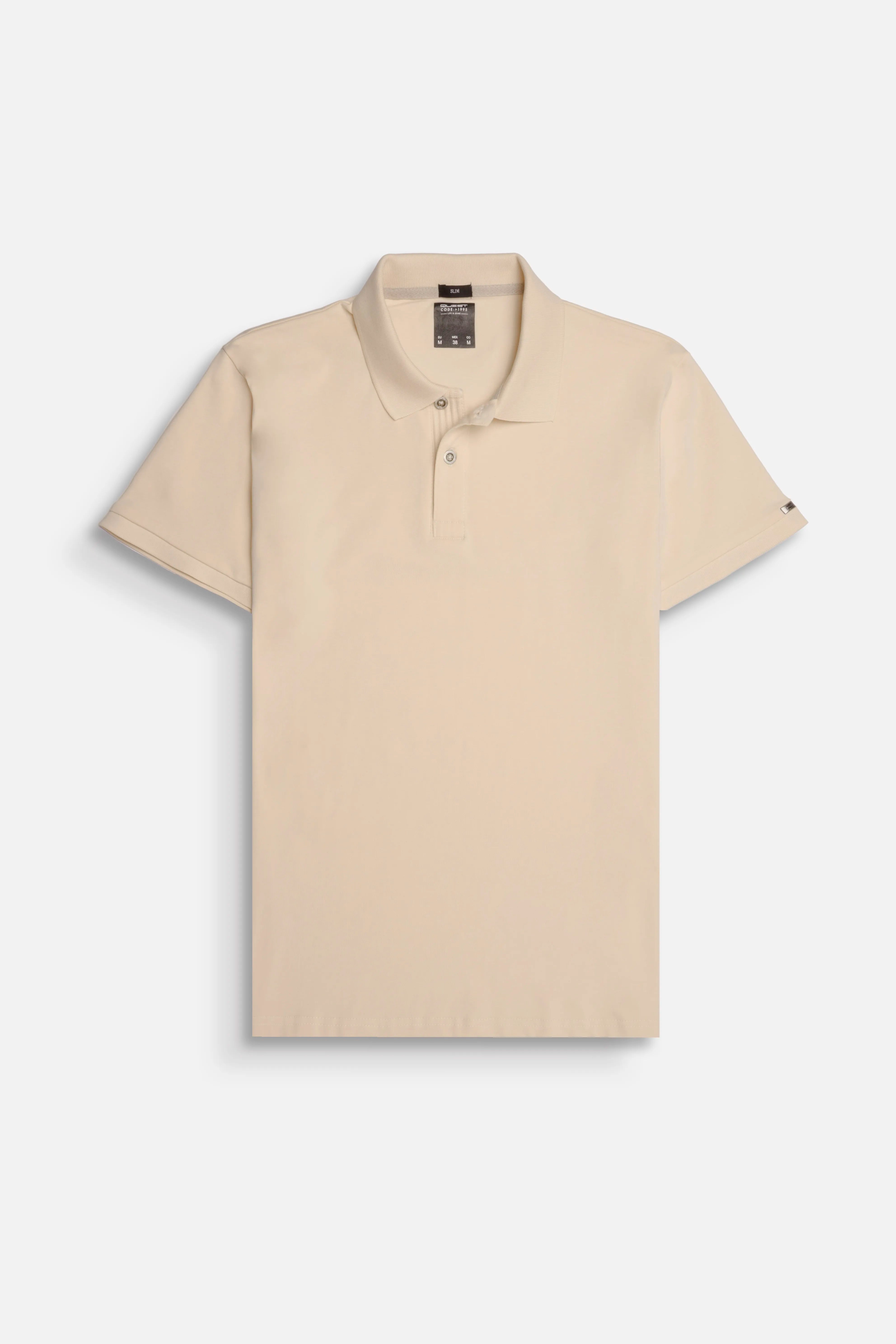 POLO MANGA CORTA COLOR IVORY MARFIL