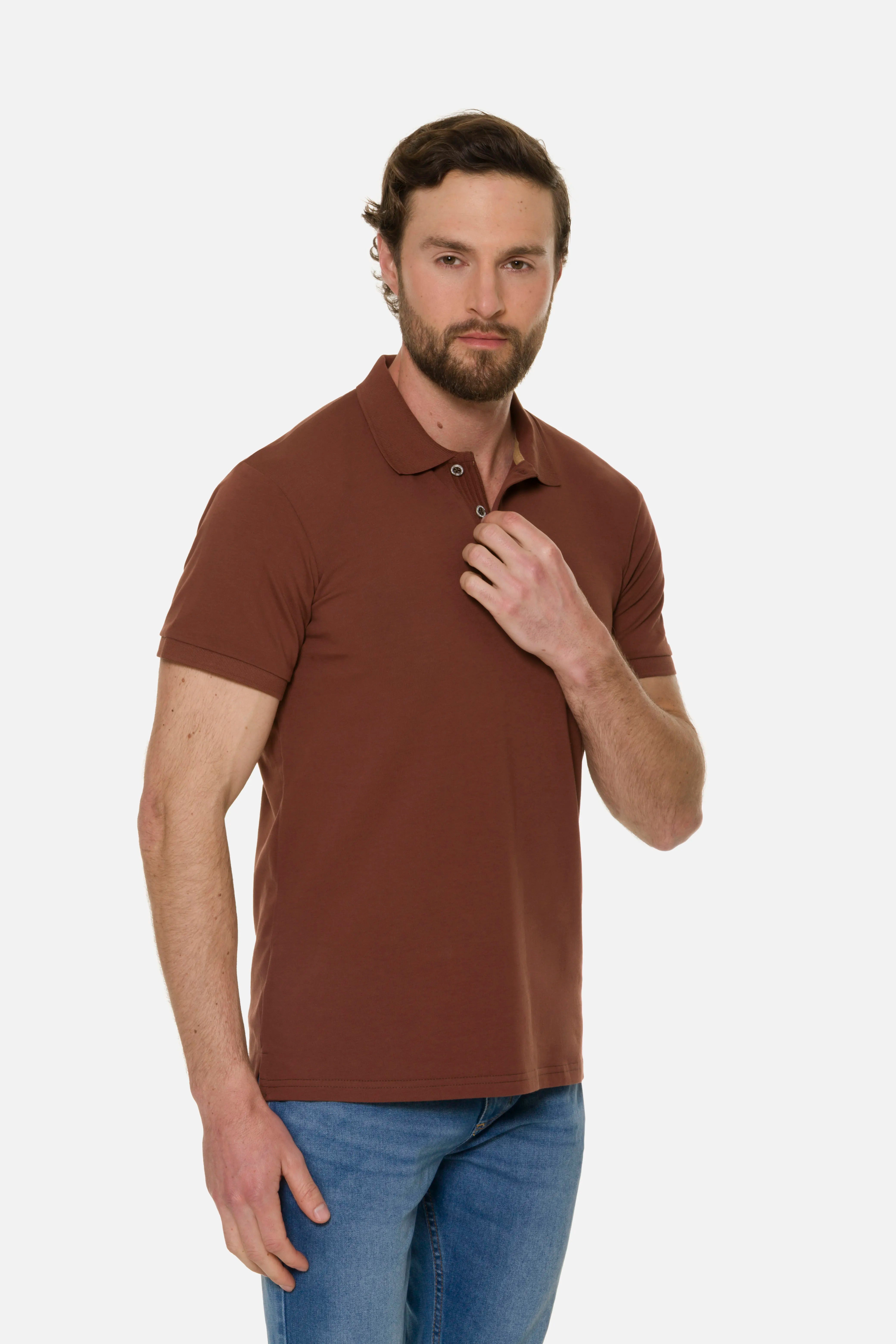 POLO MANGA CORTA COLOR BRUNETTE