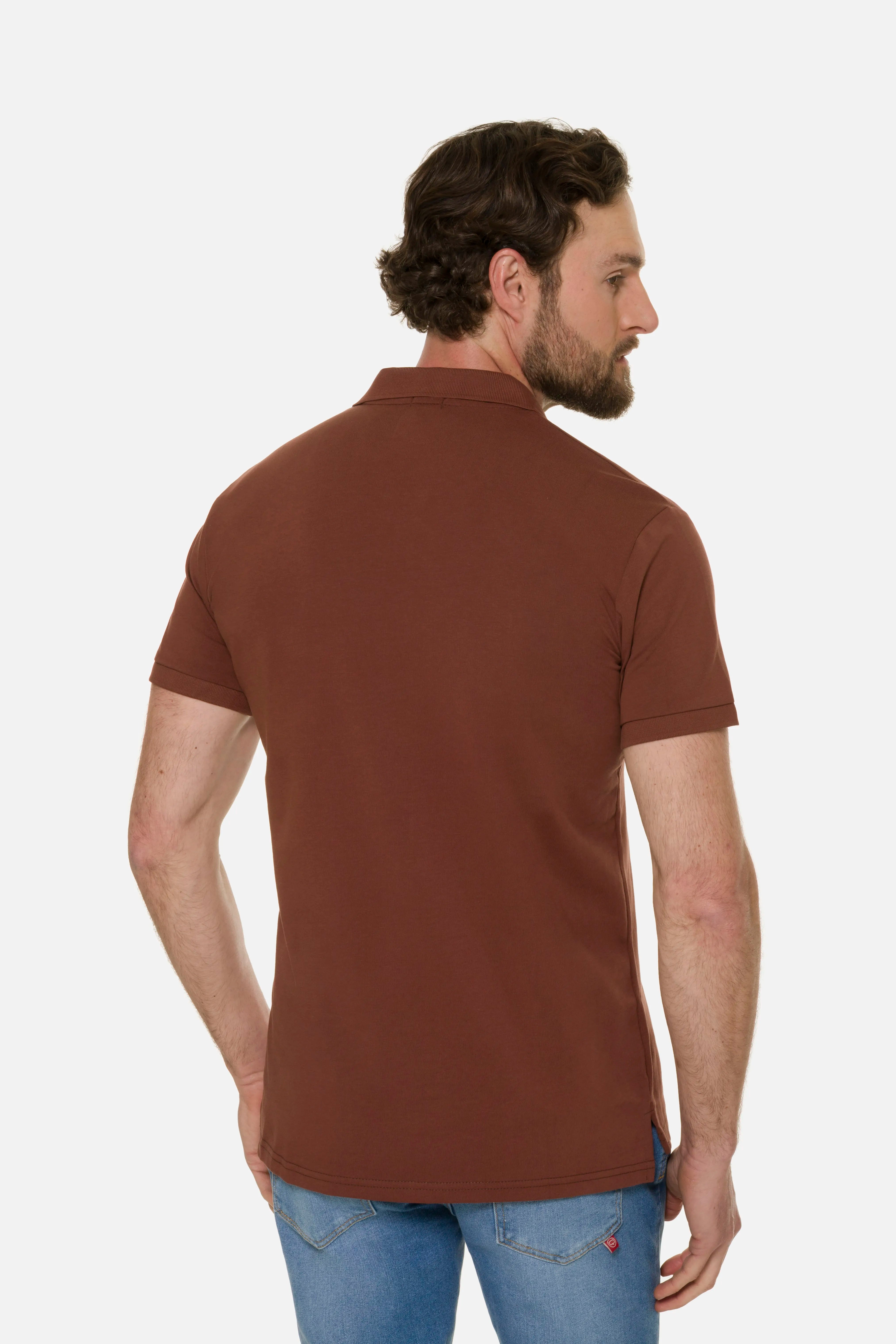 POLO MANGA CORTA COLOR BRUNETTE