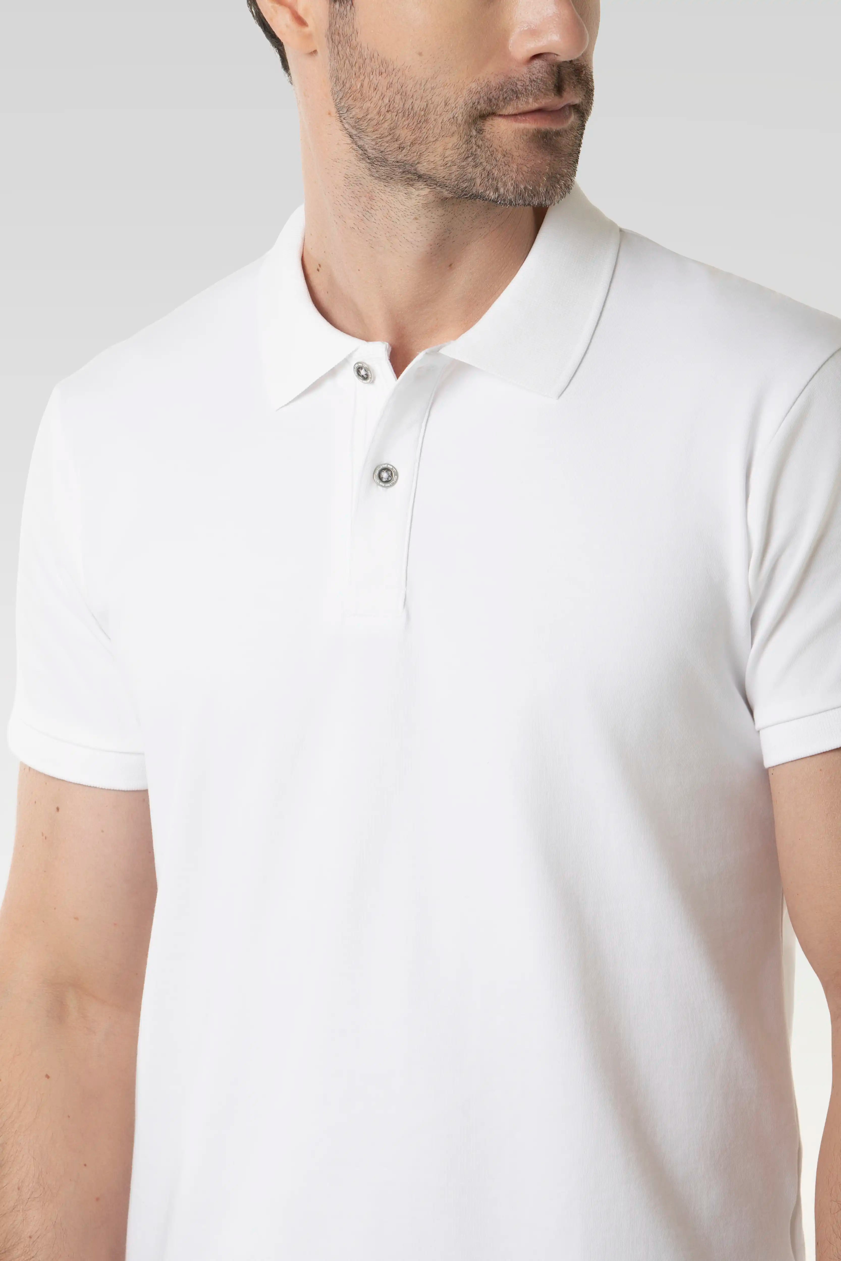 POLO MANGA CORTA COLOR BLANCO