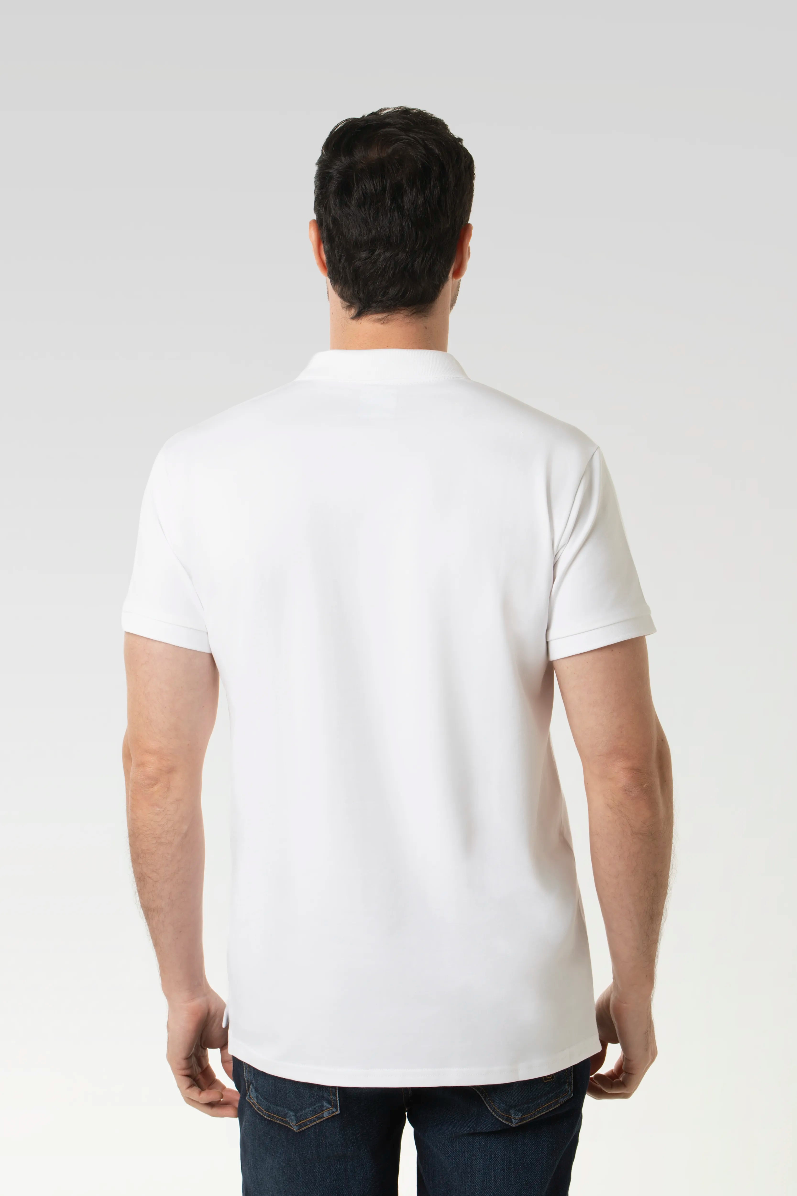 POLO MANGA CORTA COLOR BLANCO