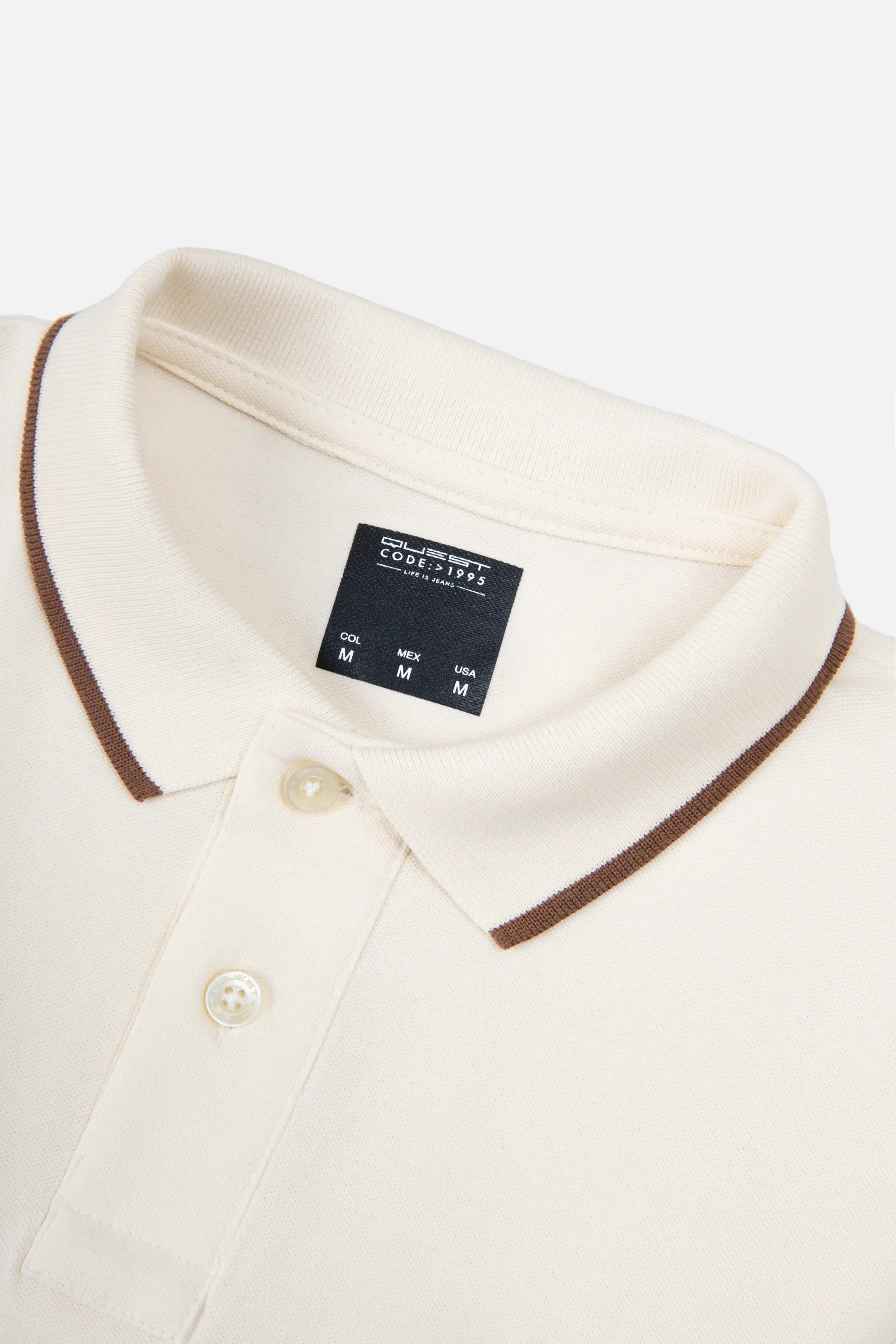 POLO TIPPING COLOR IVORY MARFIL-BRUNETTE