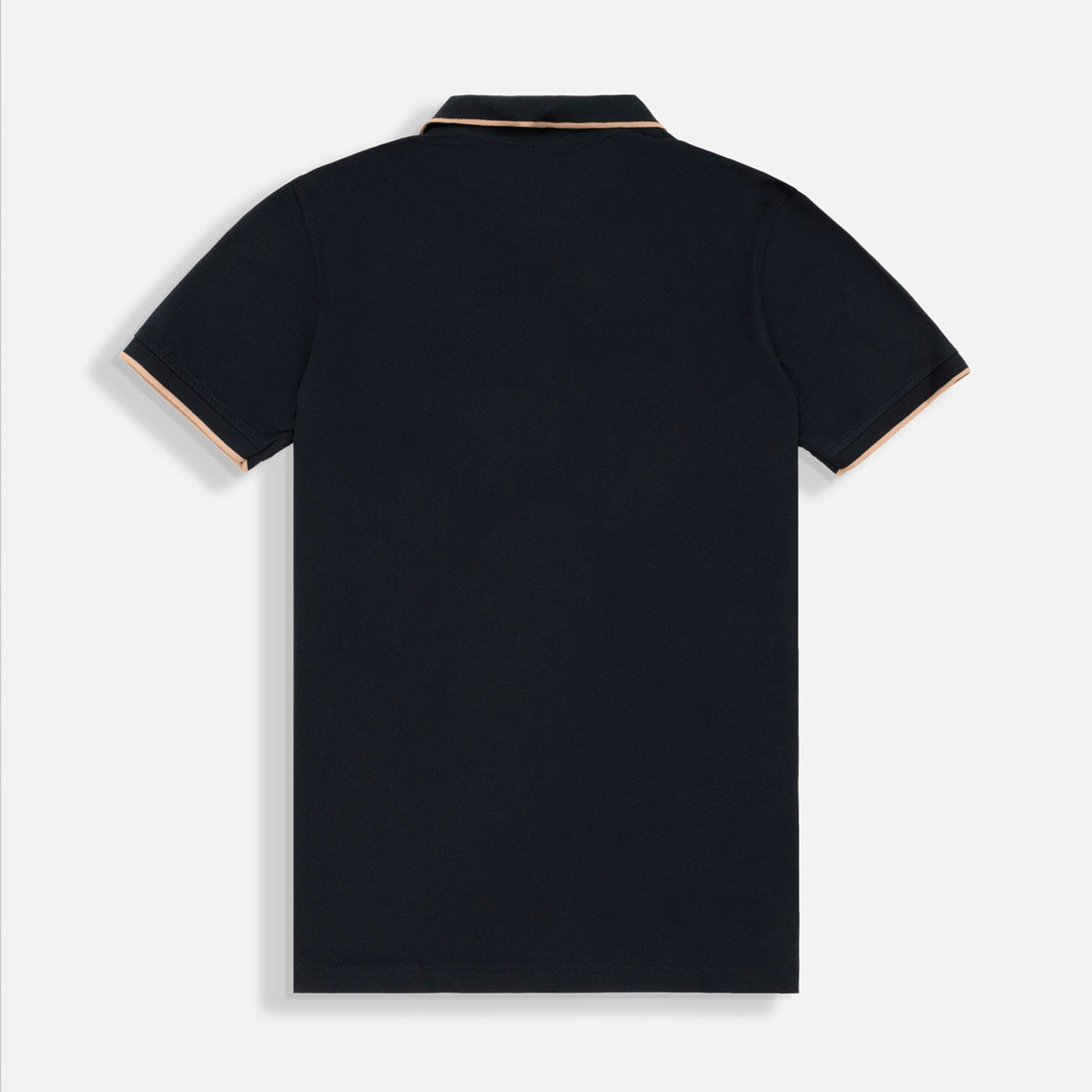 POLO TIPPING COLOR AZUL NOCHE-WARM TAUPE