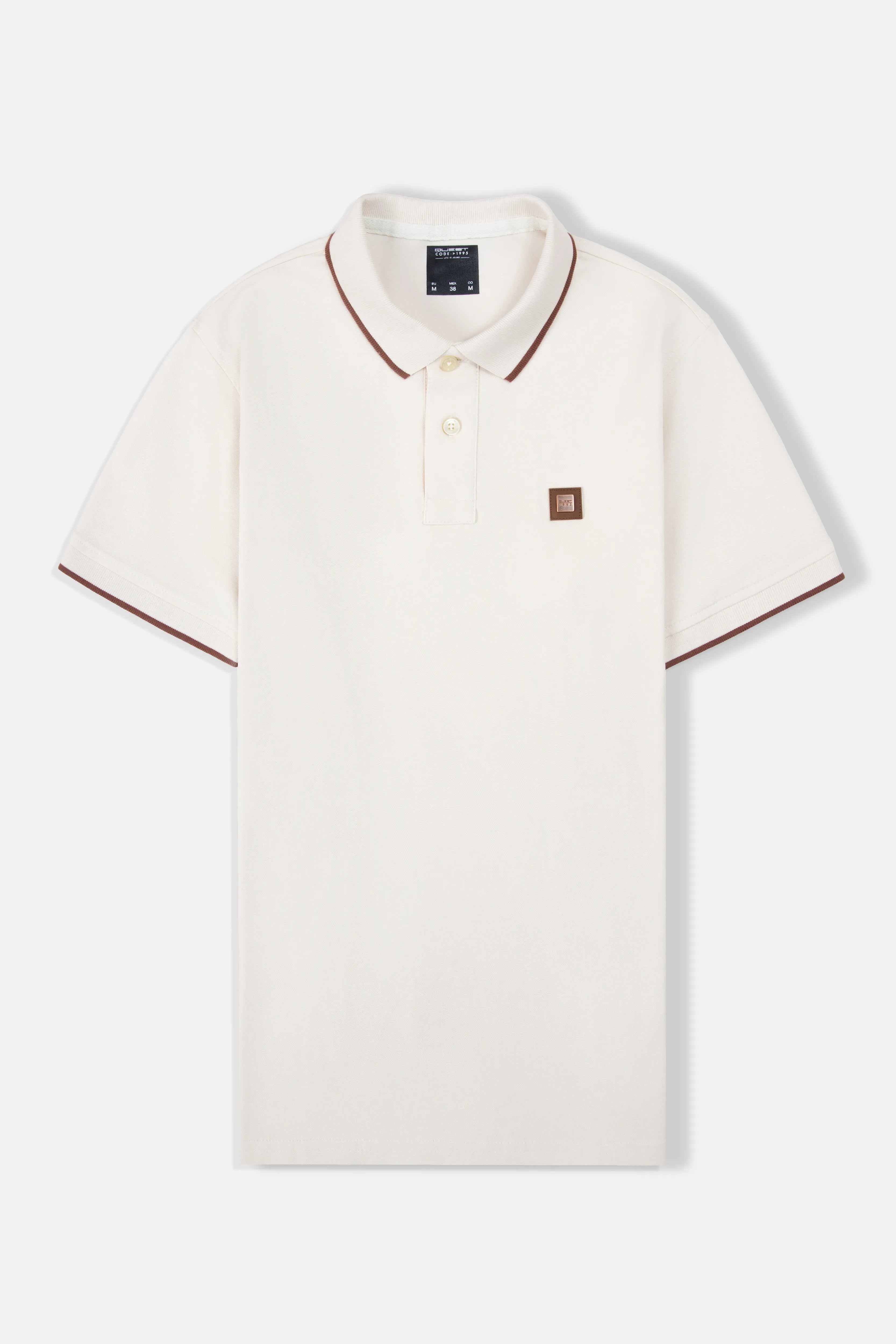 POLO TIPPING COLOR WHITECAP GRAY-BRUNETTE