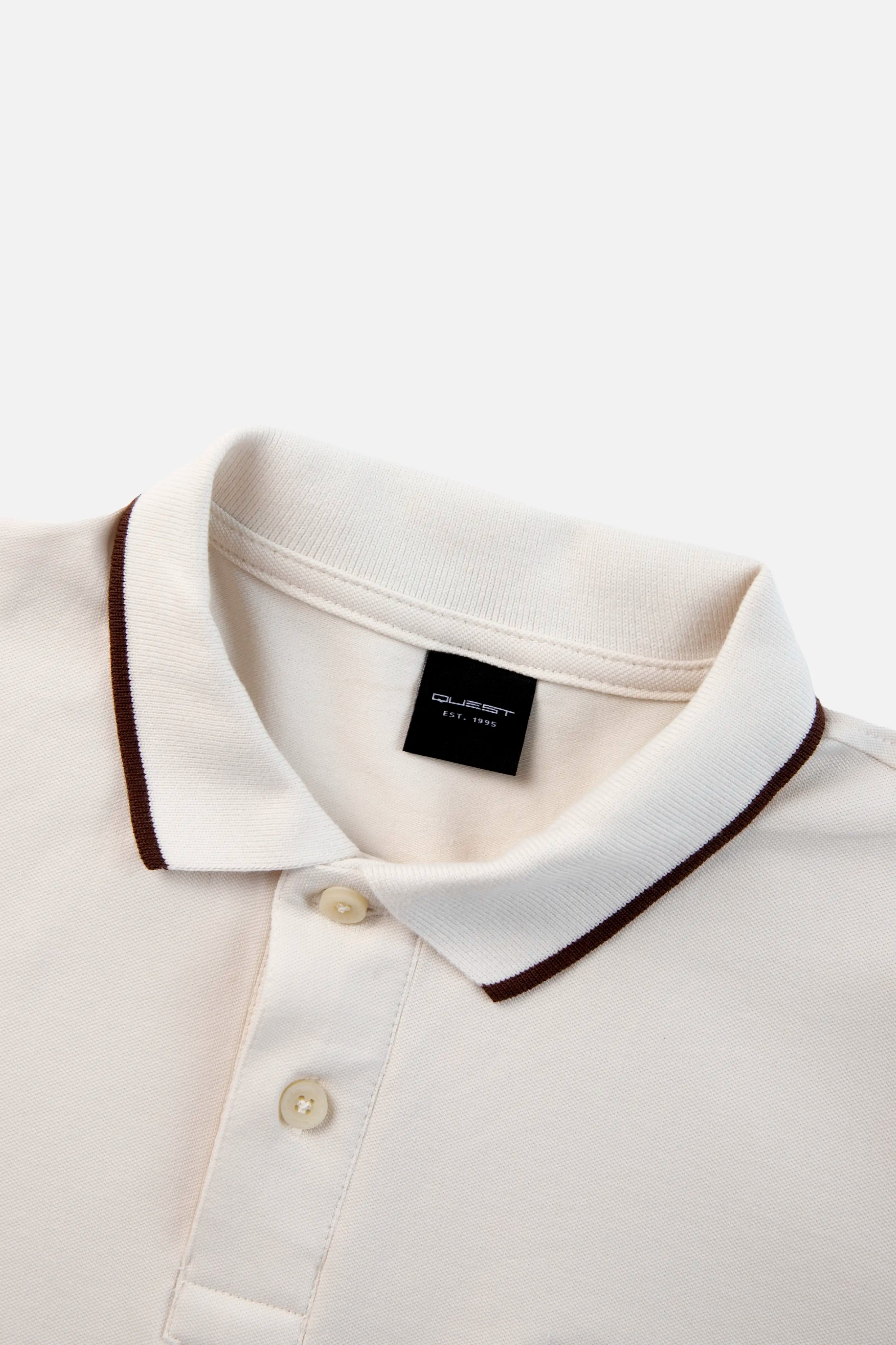 POLO TIPPING COLOR IVORY - SHAVED CHOCOLATE
