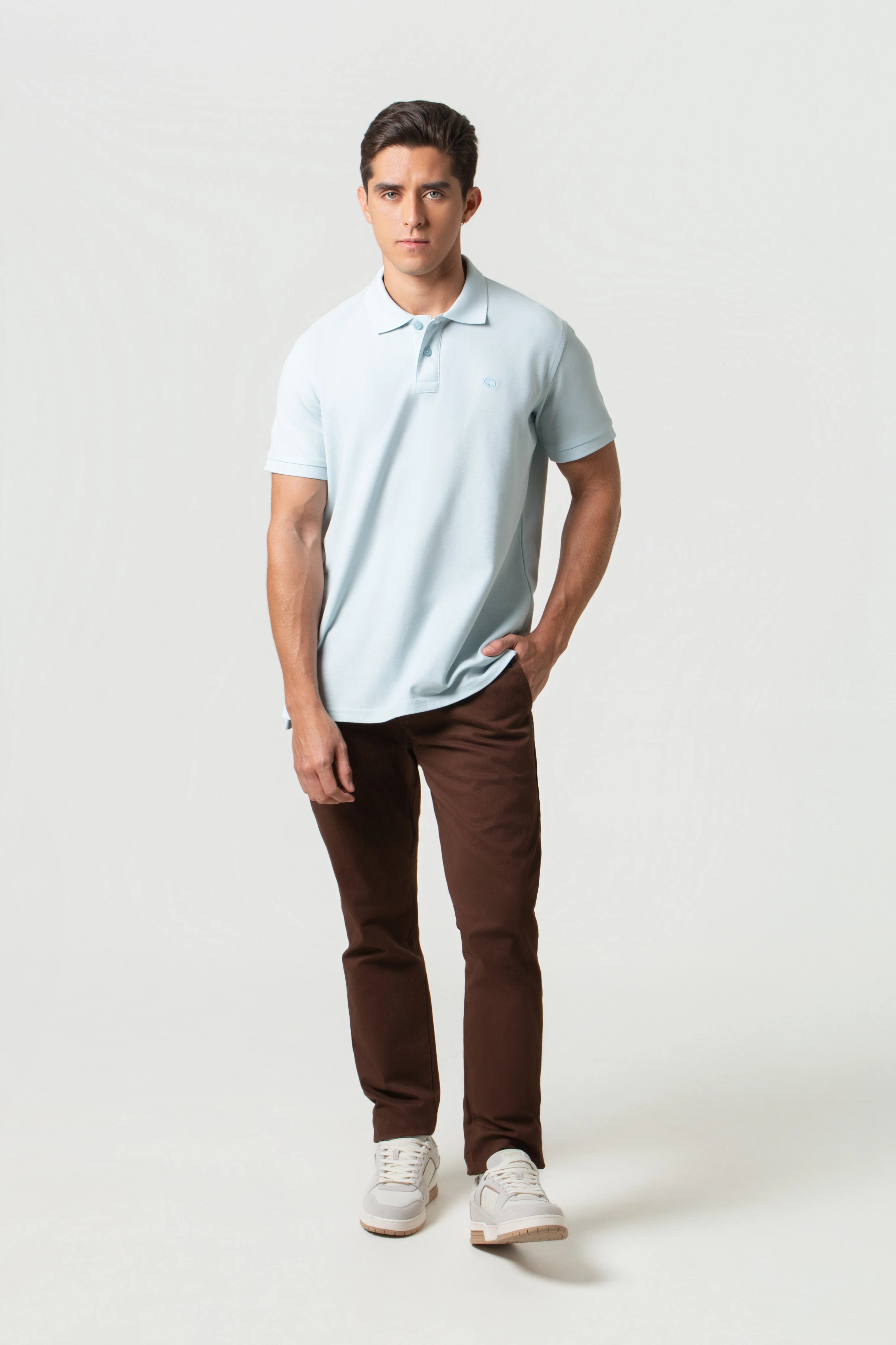 POLO SLIM COLOR BABY BLUE