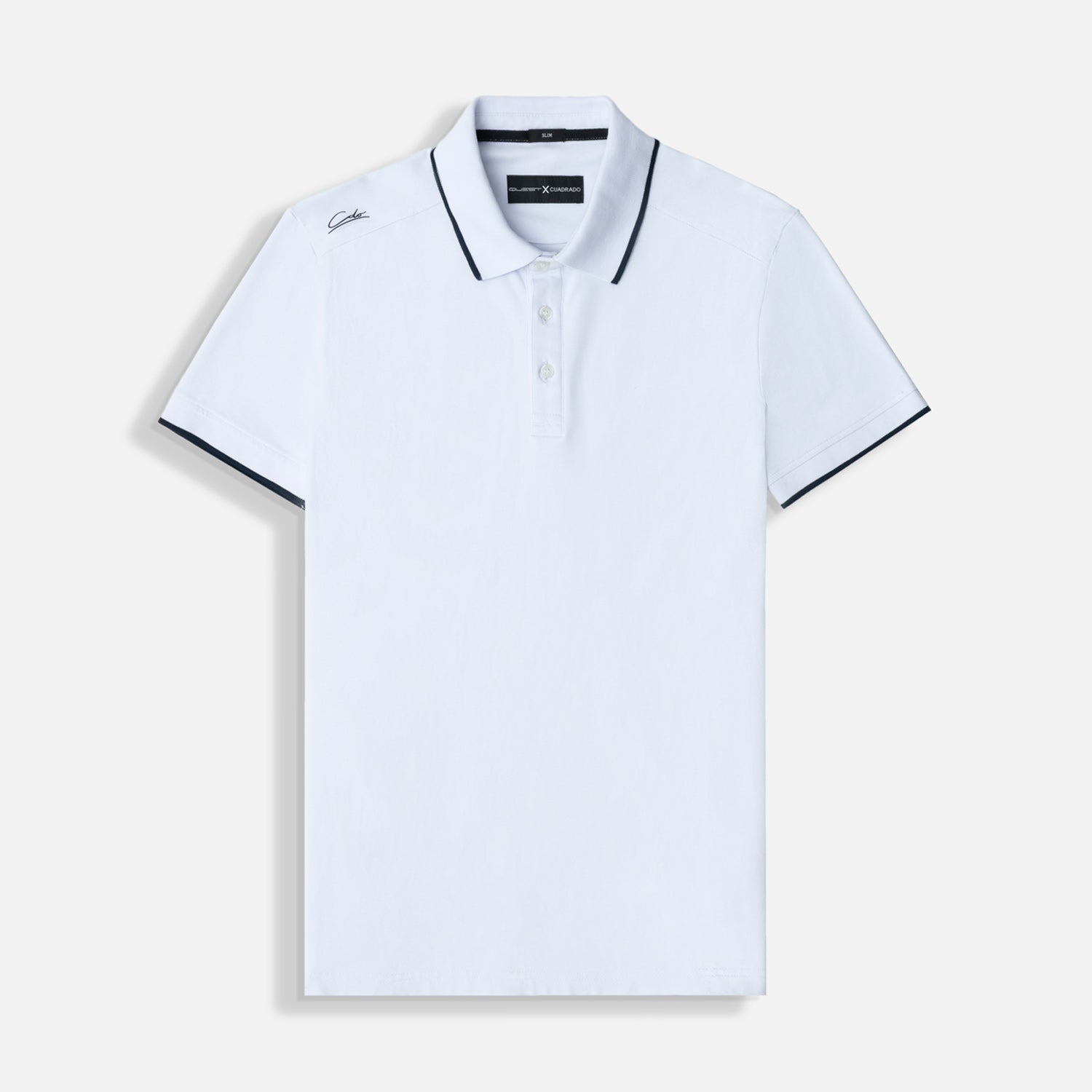 POLO MANGA CORTA COLOR BLANCO OPTICO