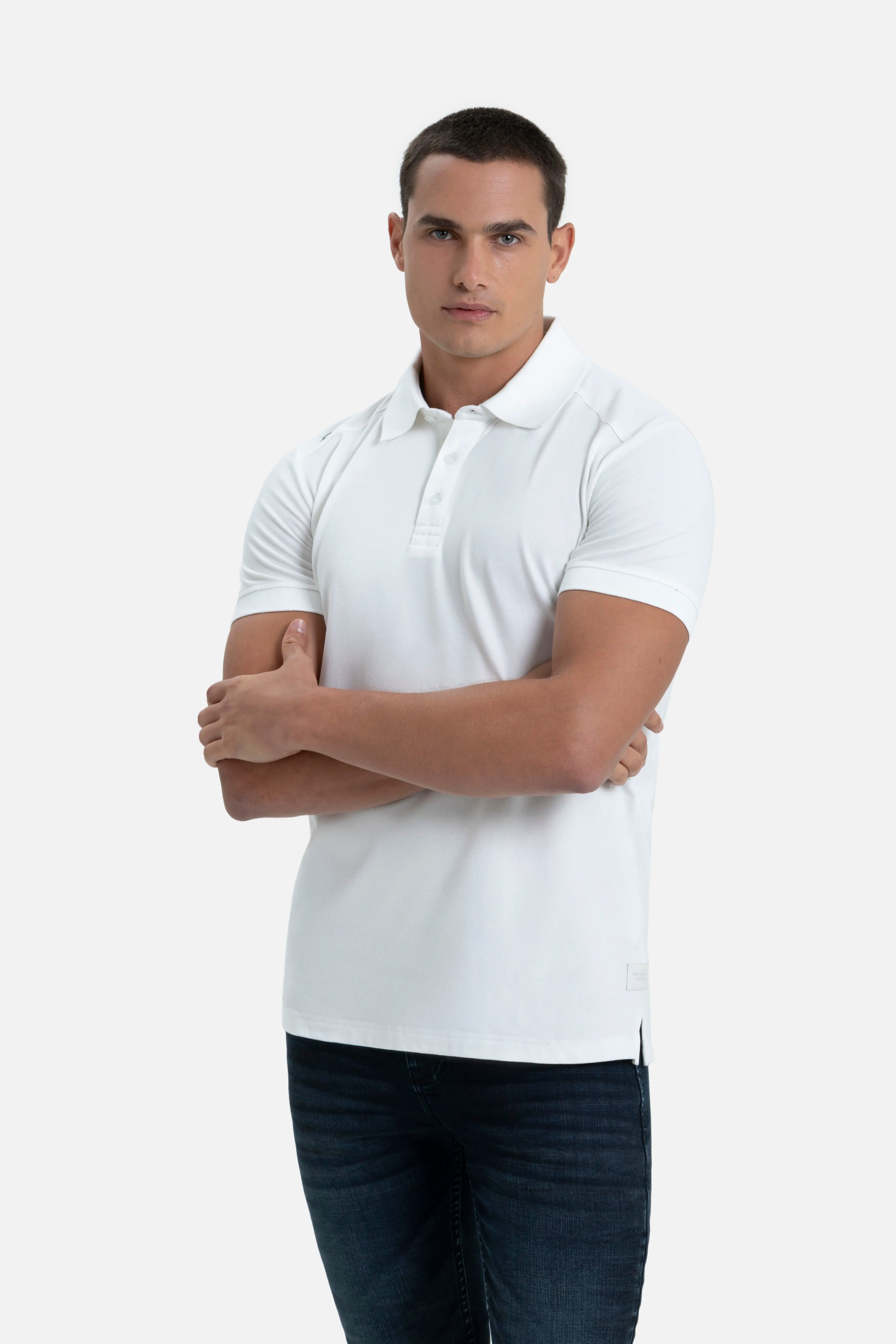 POLO MANGA CORTA COLOR IVORY