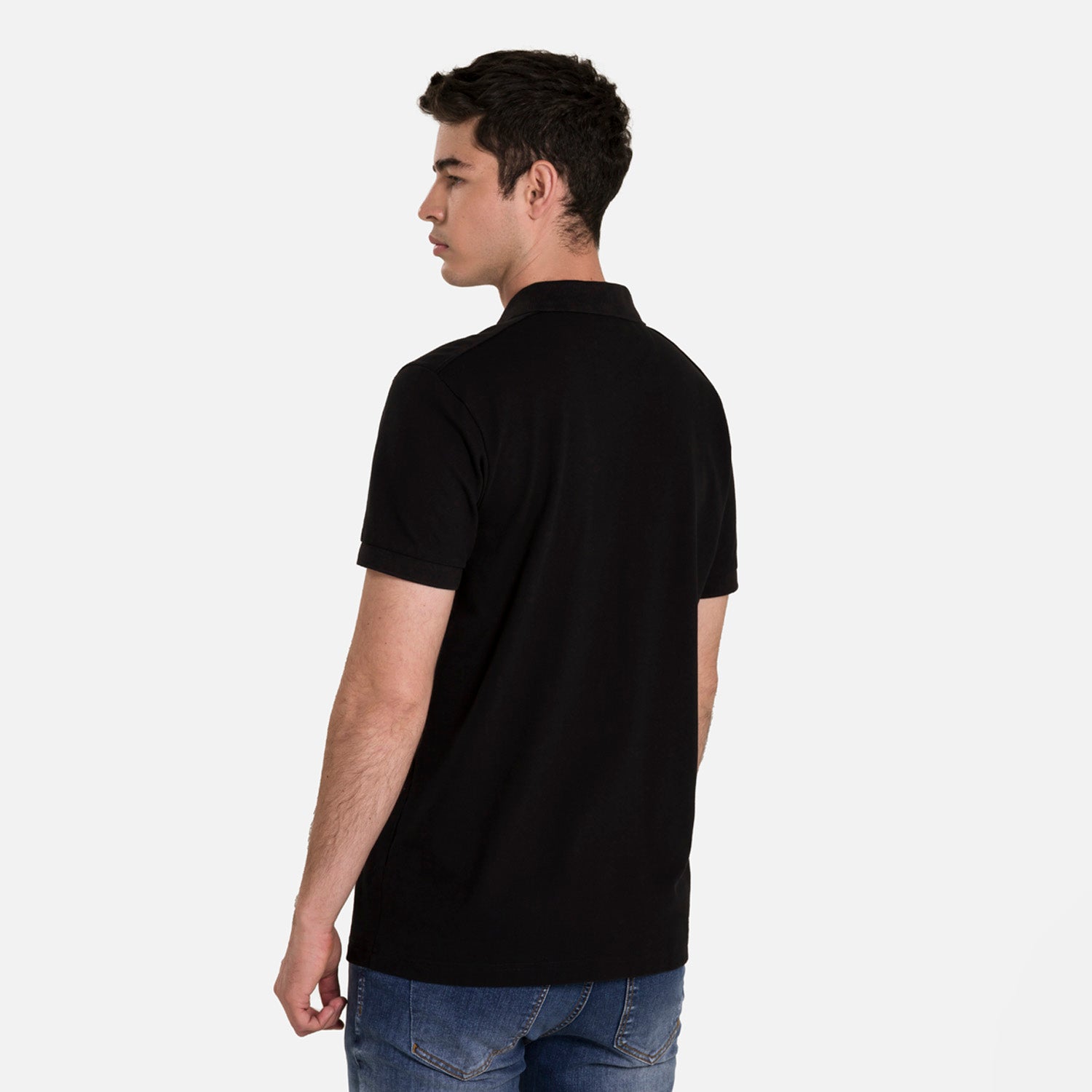 POLO MANGA CORTA COLOR NEGRO