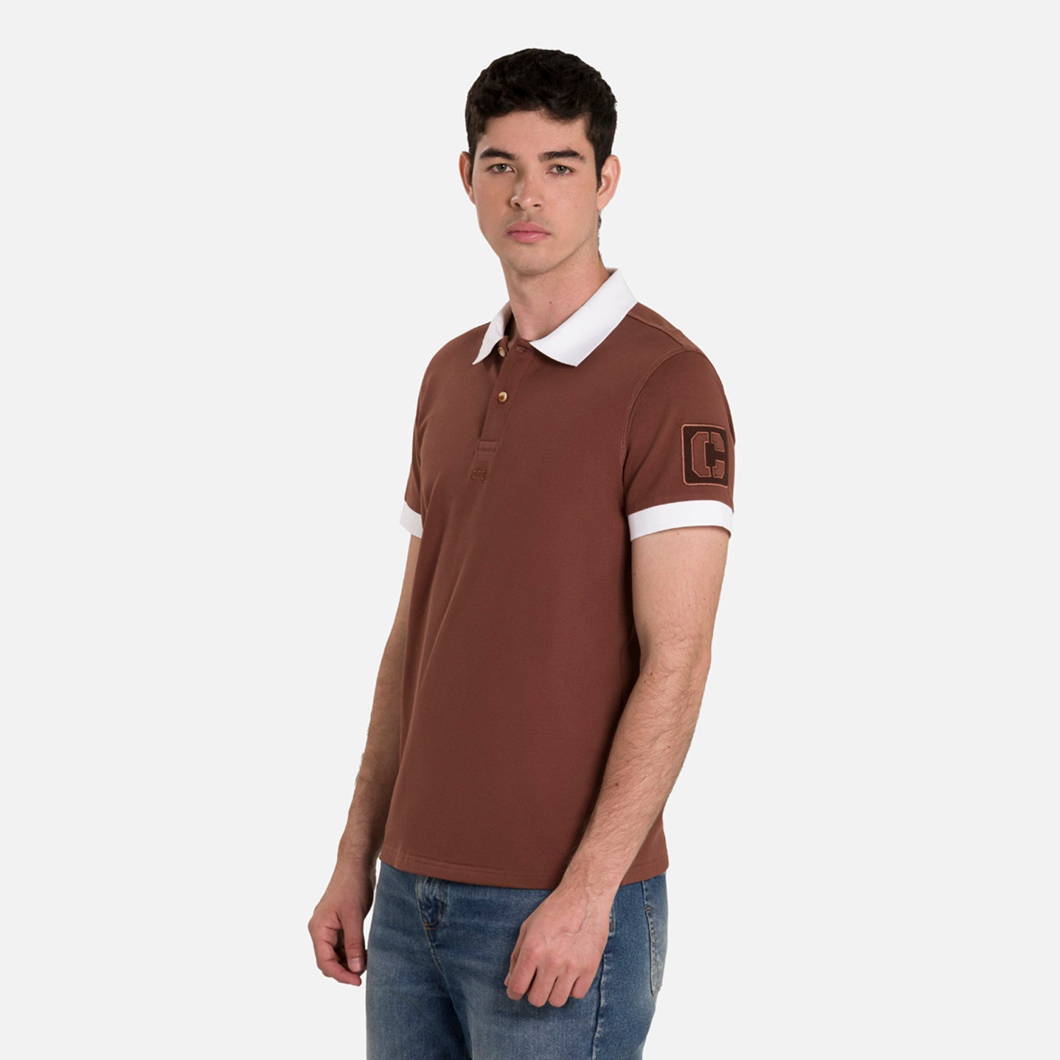 POLO MANGA CORTA COLOR BRUNETTE