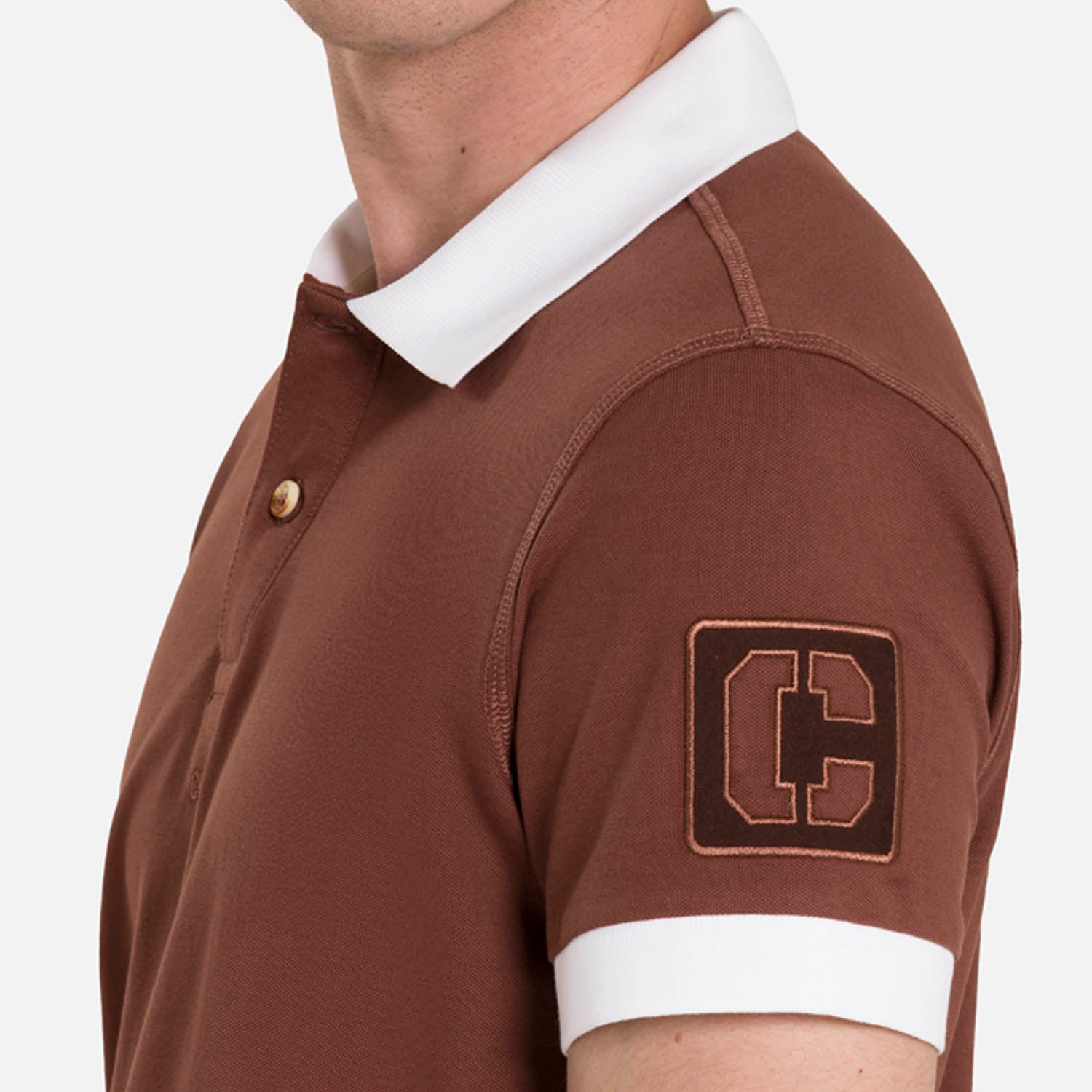 POLO MANGA CORTA COLOR BRUNETTE