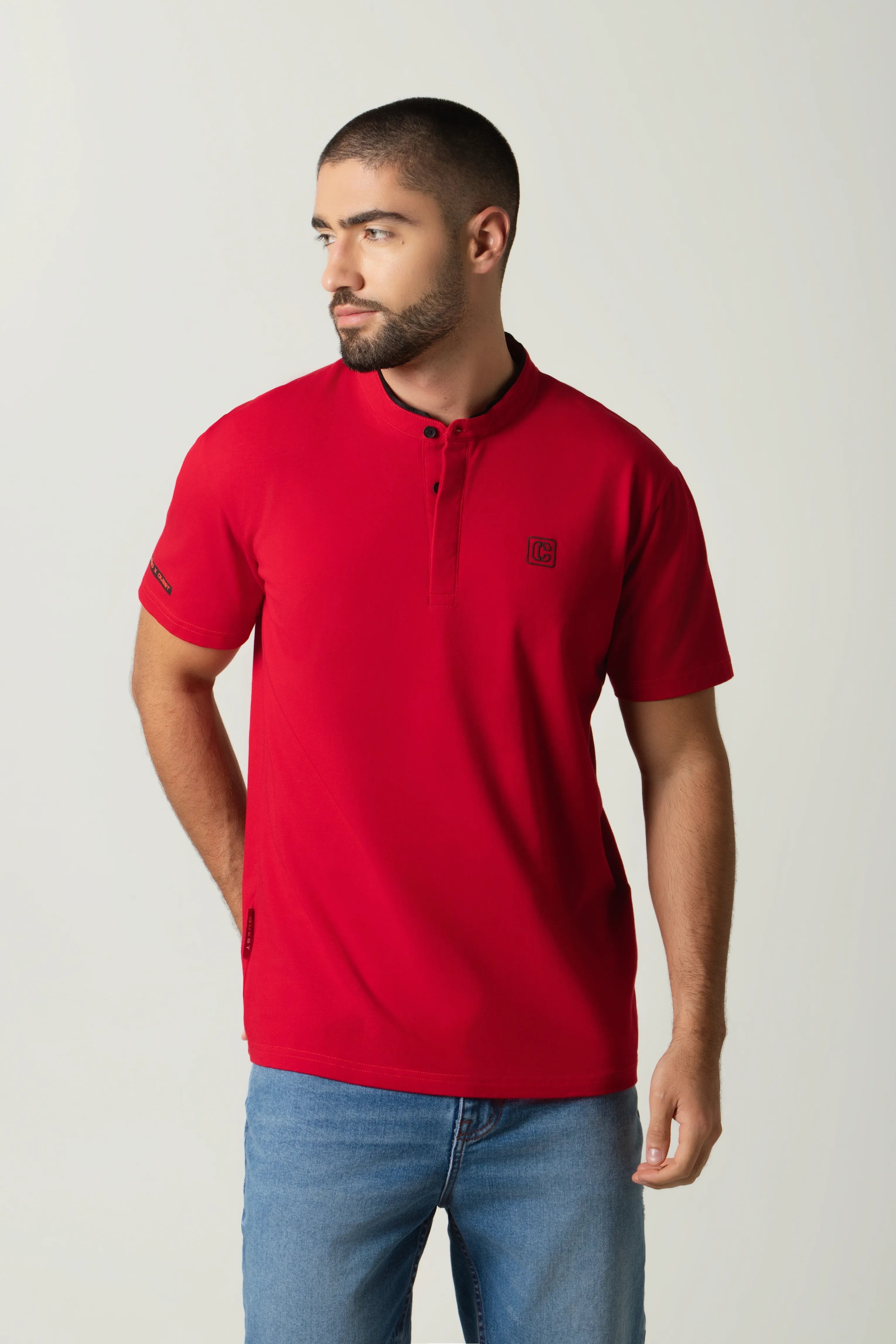POLO MANGA CORTA COLOR ROJO