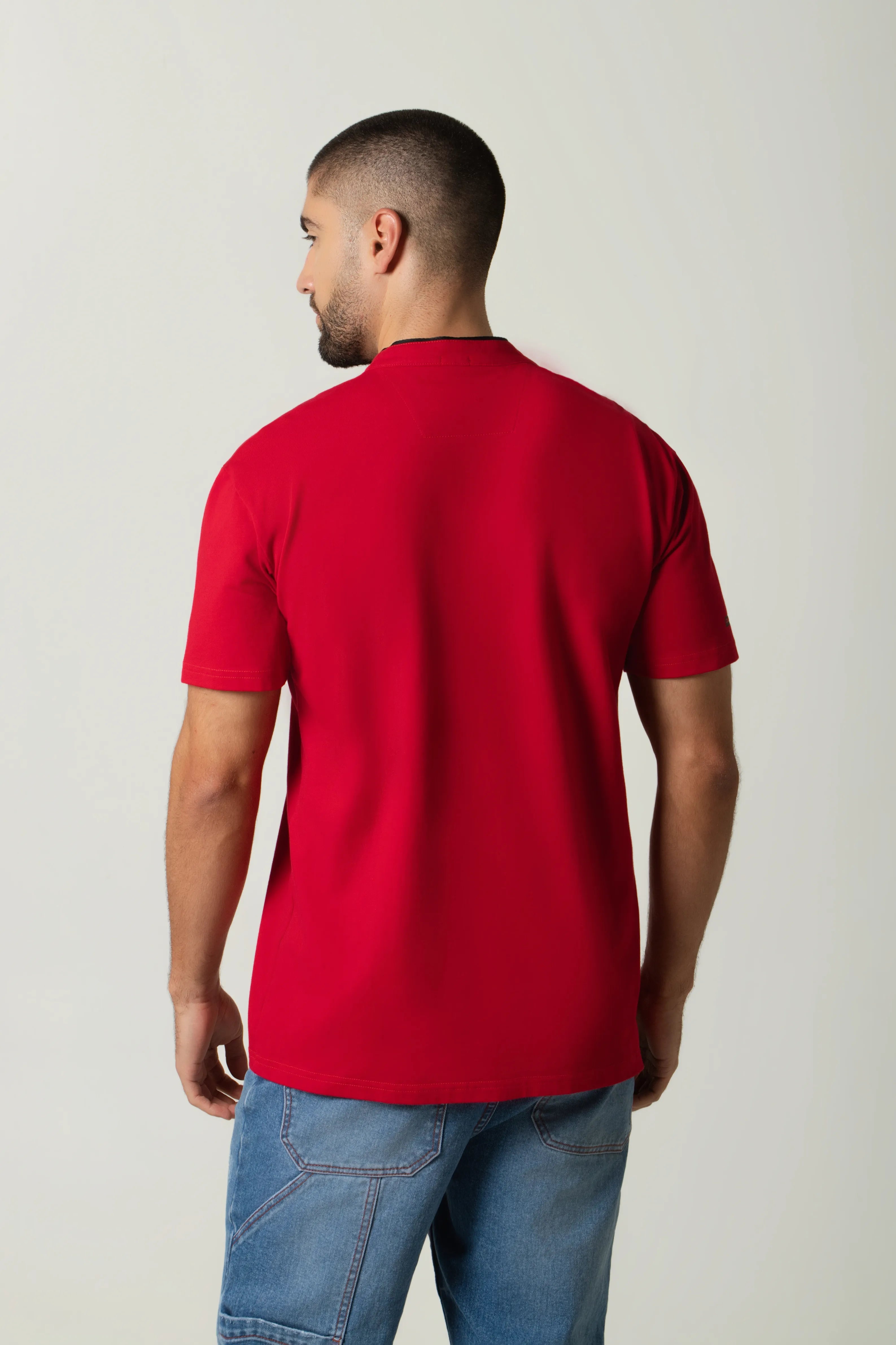POLO MANGA CORTA COLOR ROJO