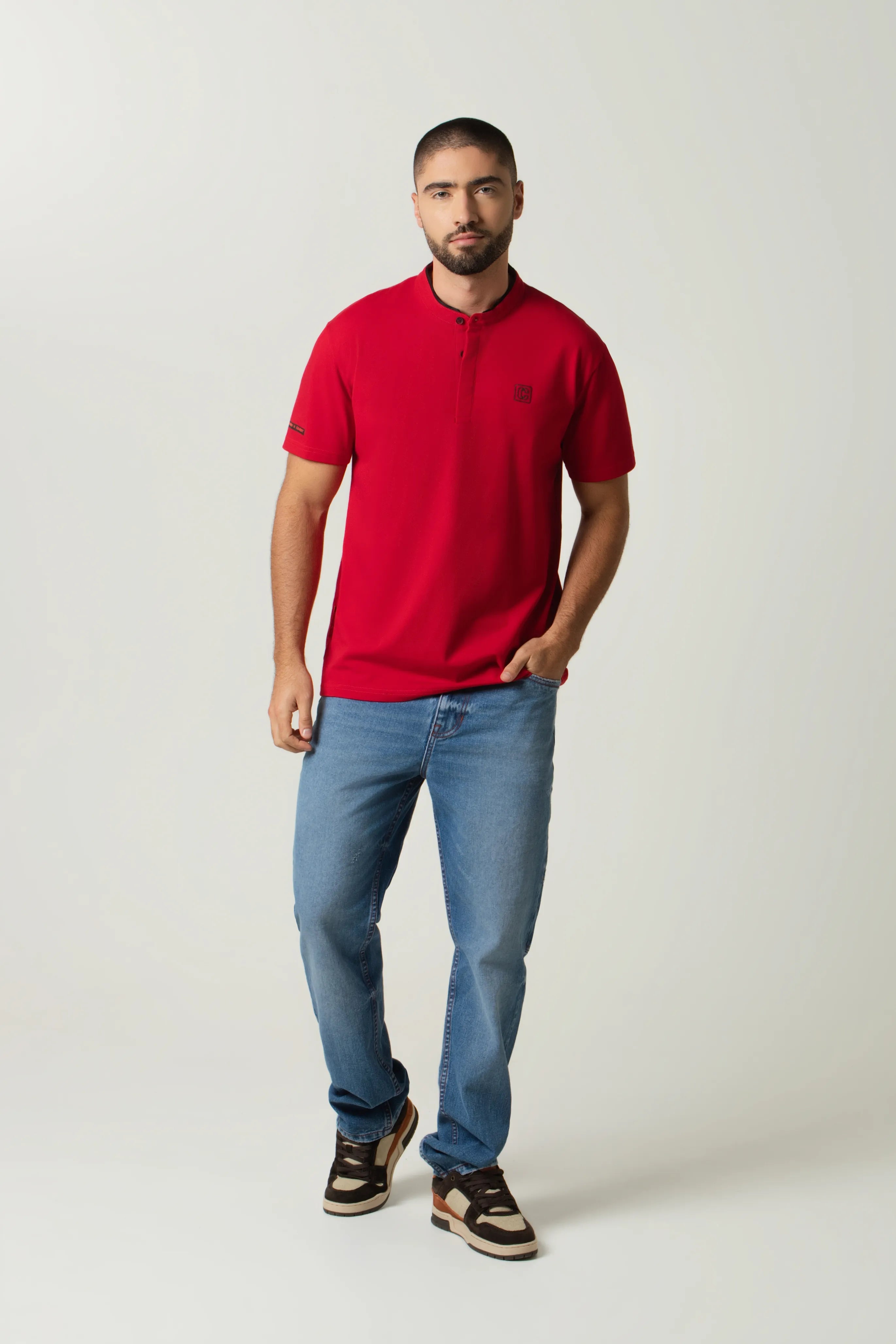 POLO MANGA CORTA COLOR ROJO